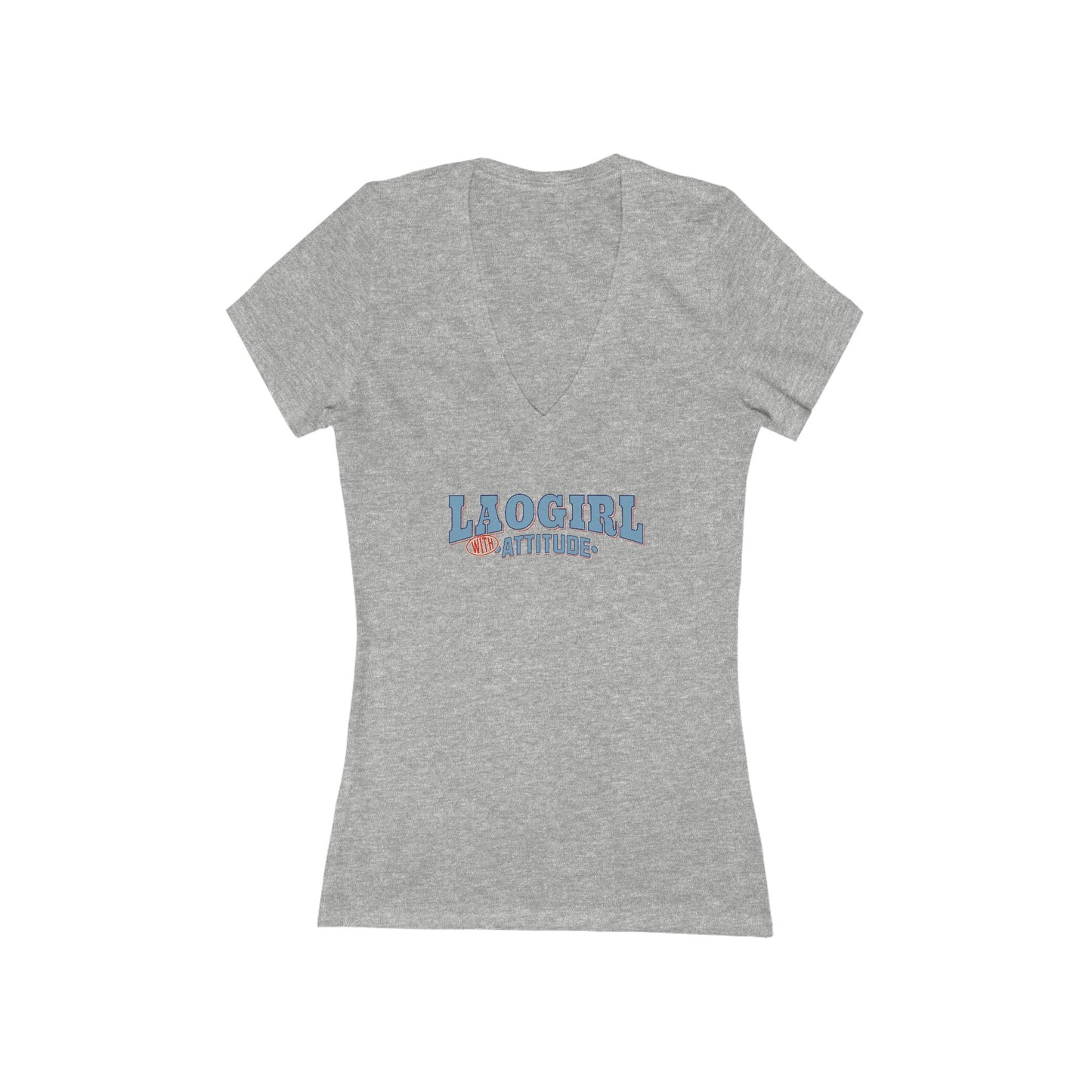 Chic Attitude V-Neck Tee, Stylish Women's T-Shirt, Casual Wear, Trendy Gift, Summer Fashion, Everyday Comfort
