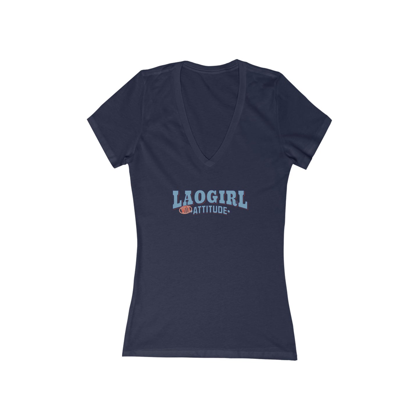 Chic Attitude V-Neck Tee, Stylish Women's T-Shirt, Casual Wear, Trendy Gift, Summer Fashion, Everyday Comfort
