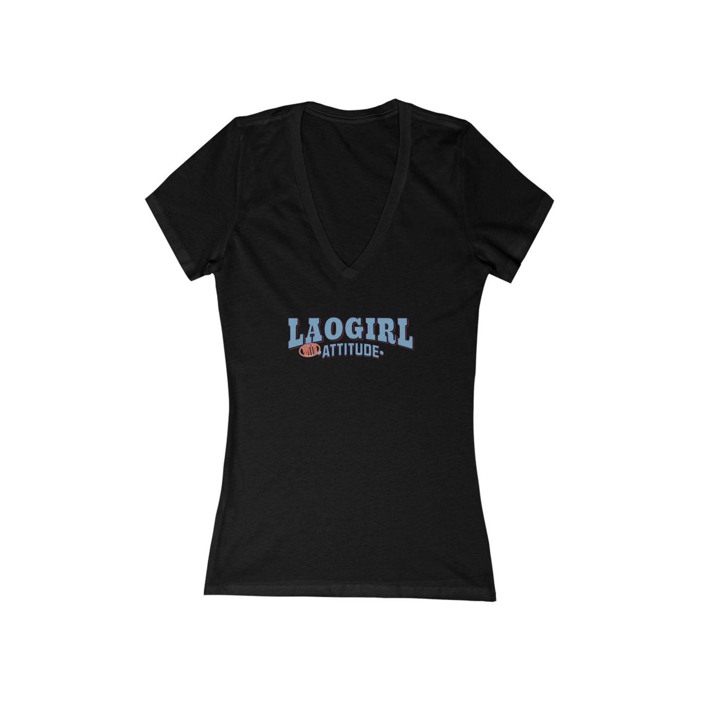 Chic Attitude V-Neck Tee, Stylish Women's T-Shirt, Casual Wear, Trendy Gift, Summer Fashion, Everyday Comfort