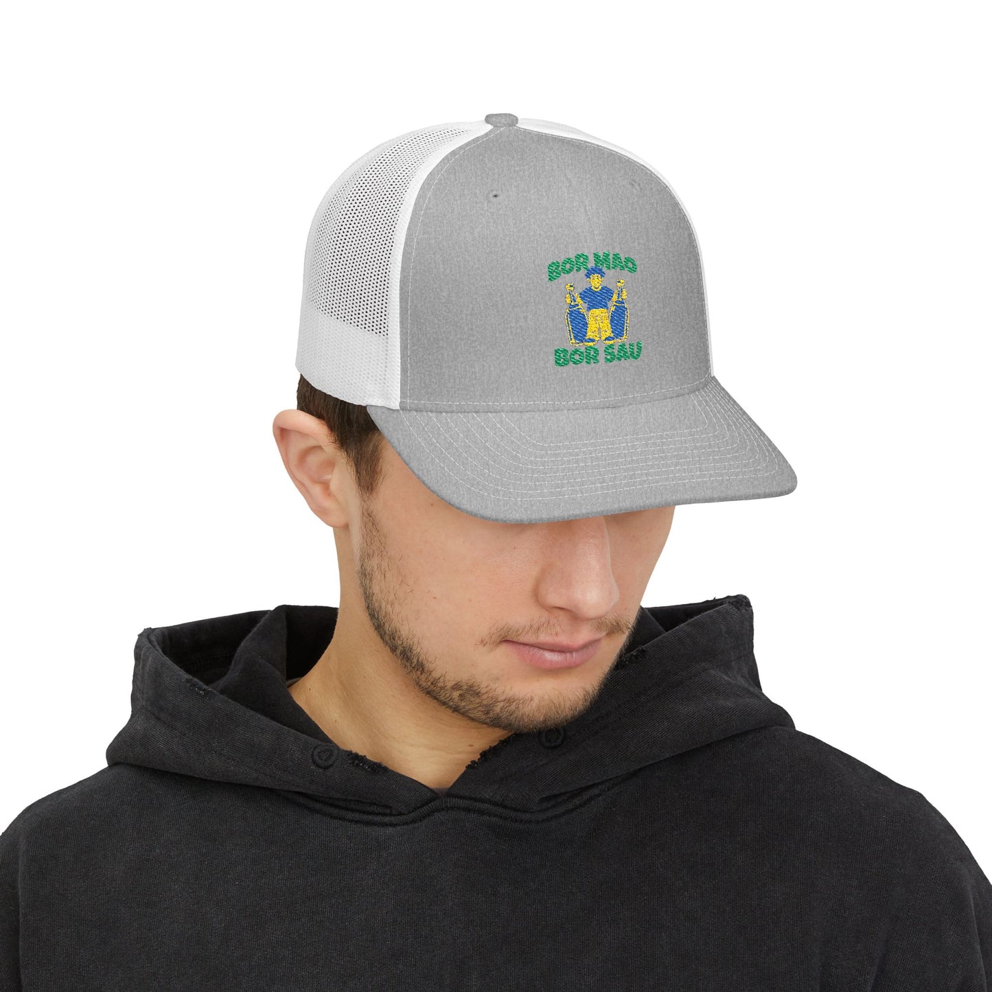Embroidered Lao Drinking Meme Trucker Cap, Snapback Hat, Dad Hat, Funny Cap, Lao Pride, Gift for Him