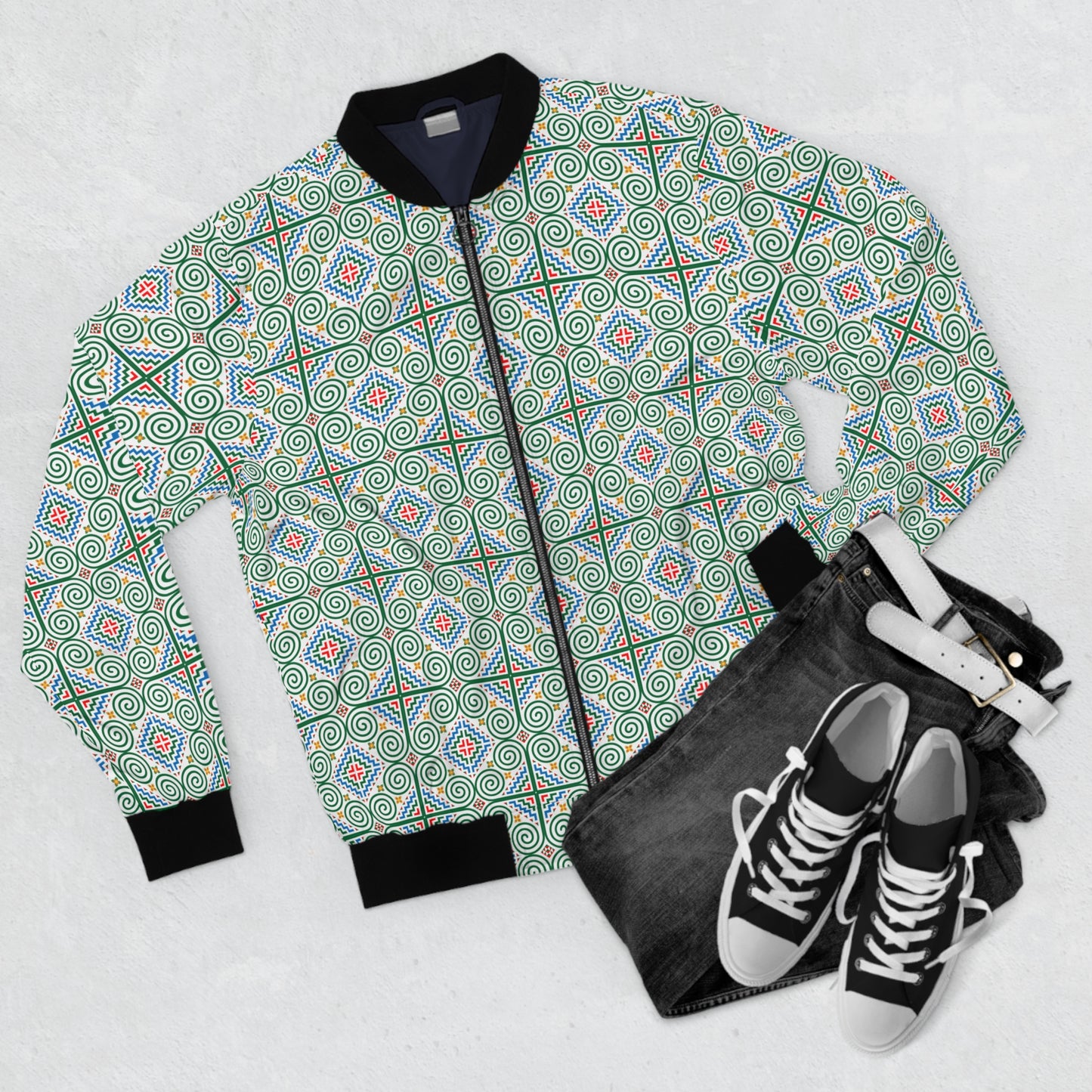 Hmong Design Men's Bomber Jacket (AOP)