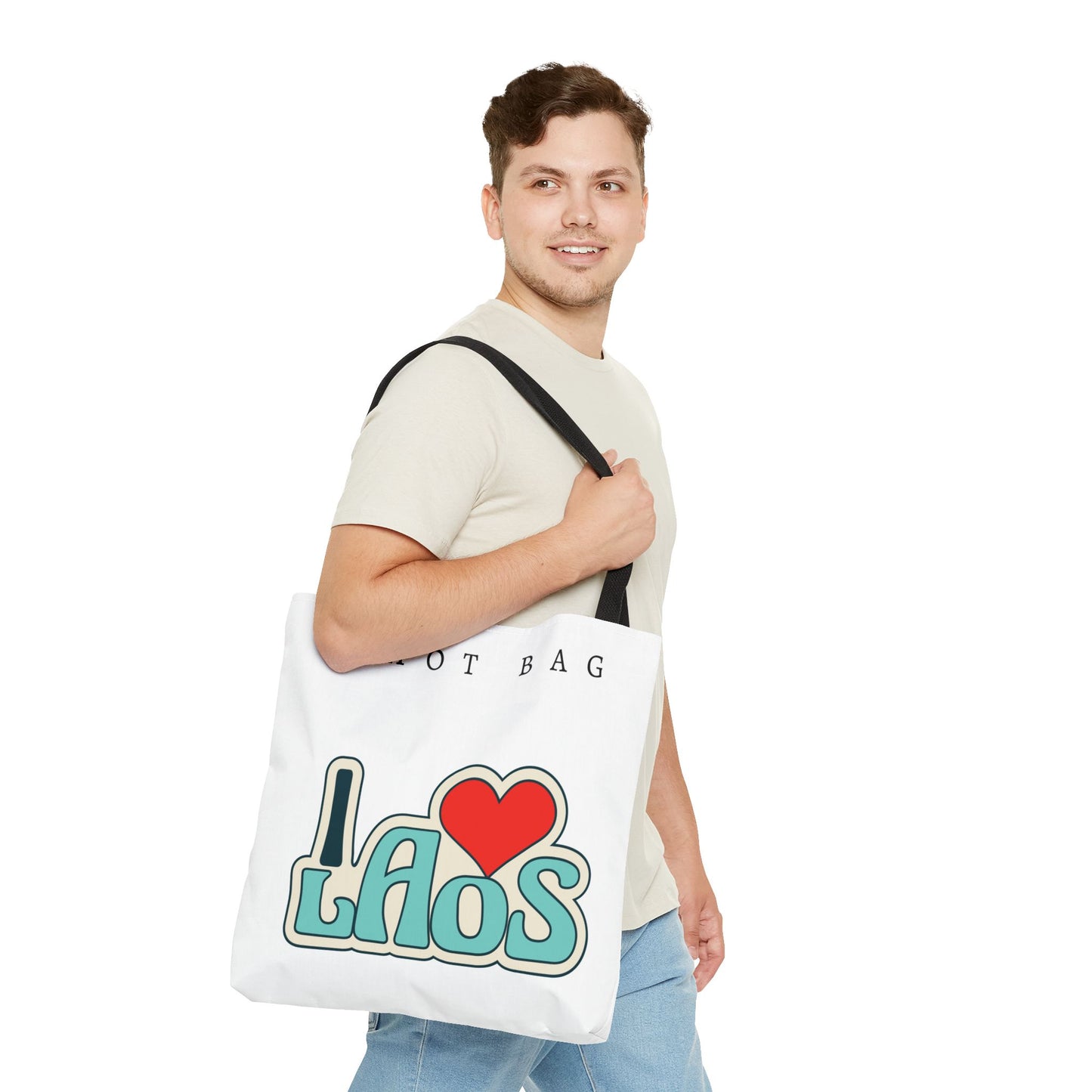 Tote Bag (AOP) "I Love Laos"