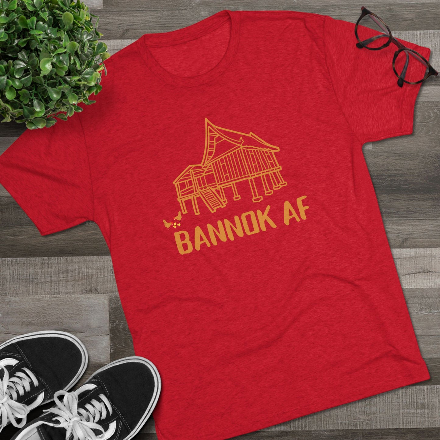 Unisex Tri-Blend Crew Tee "Bannok AF"