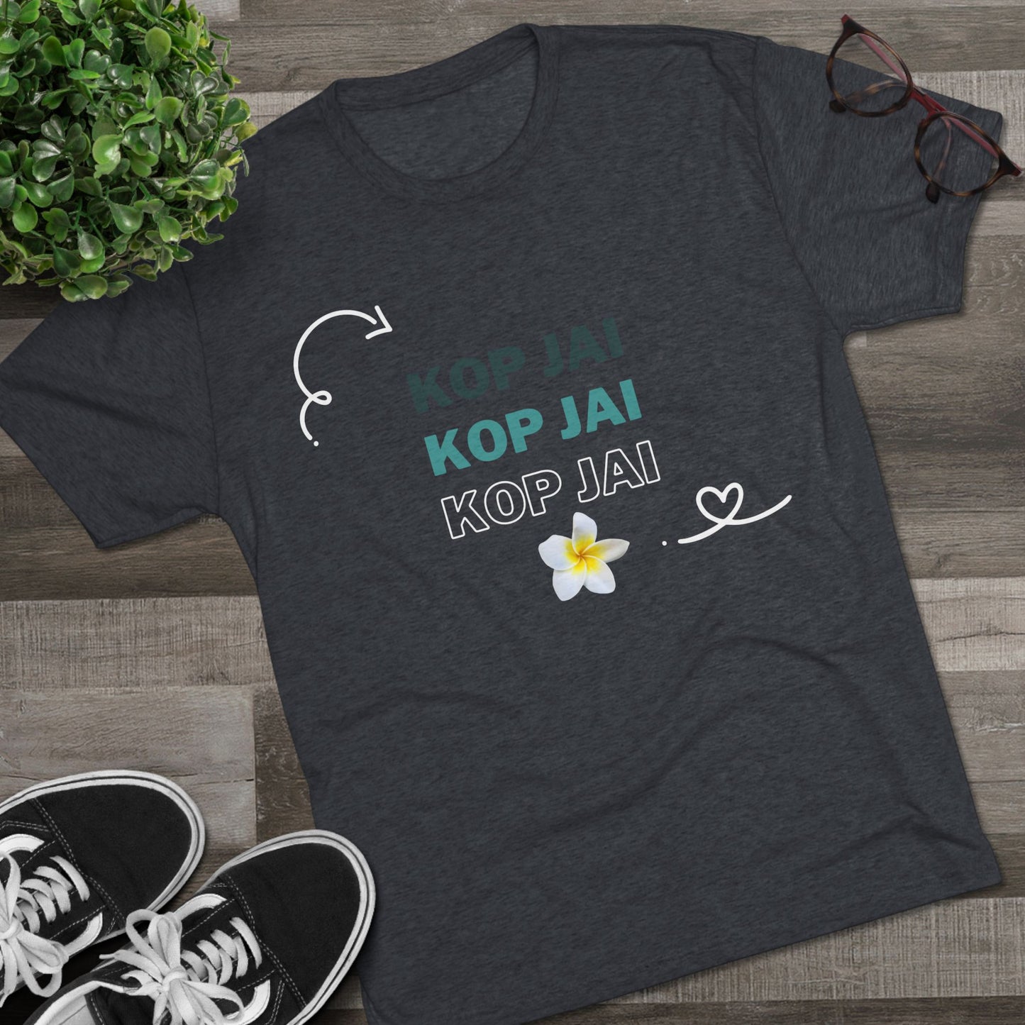 Unisex Tri-Blend Crew Tee "Kop Jai"