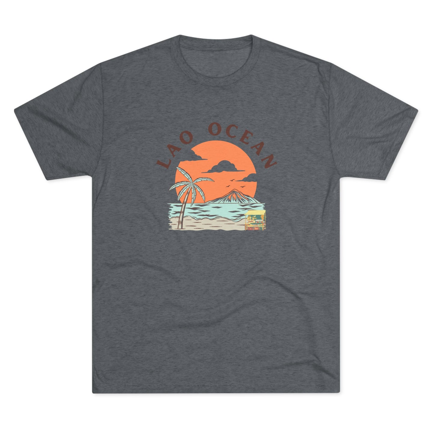 Unisex Tri-Blend Crew Tee "Lao Ocean"