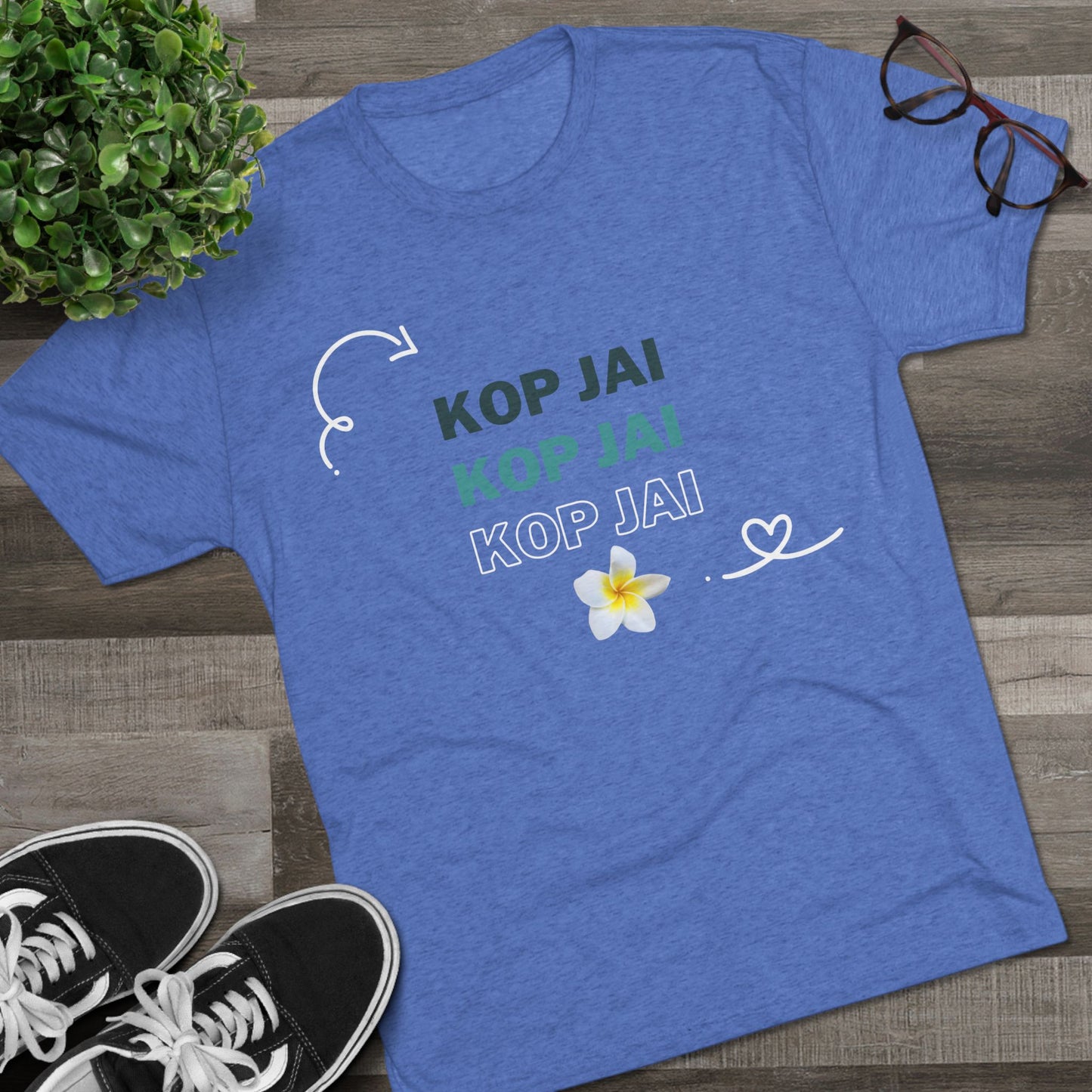 Unisex Tri-Blend Crew Tee "Kop Jai"