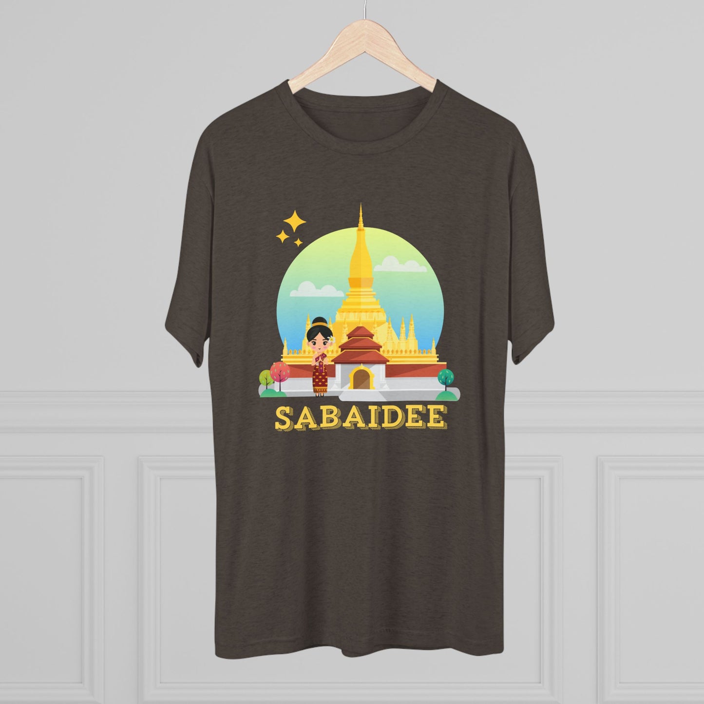 Unisex Tri-Blend Crew Tee "Sabaidee"