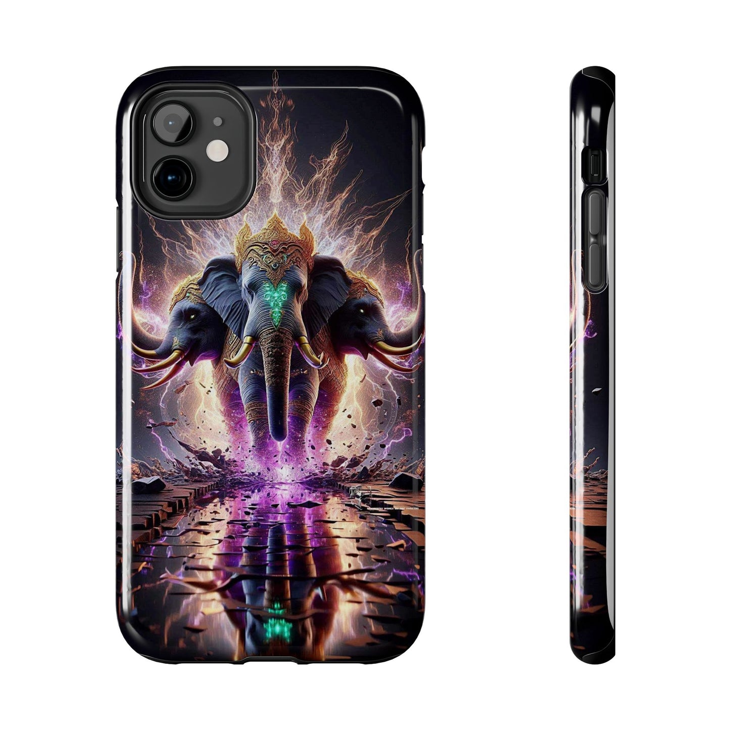 3 Headed Elephant Tough Phone Cases