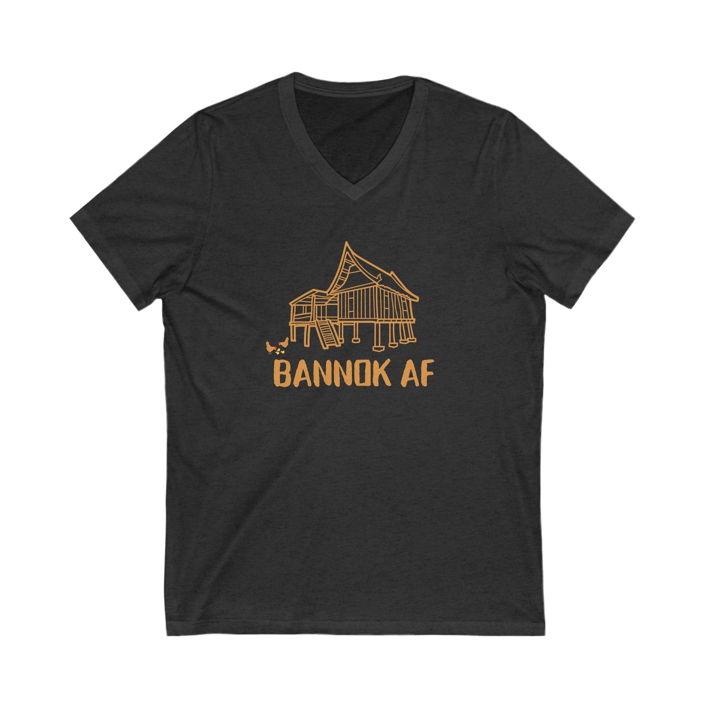 Unisex Jersey Short Sleeve V-Neck Tee "Bannok AF"