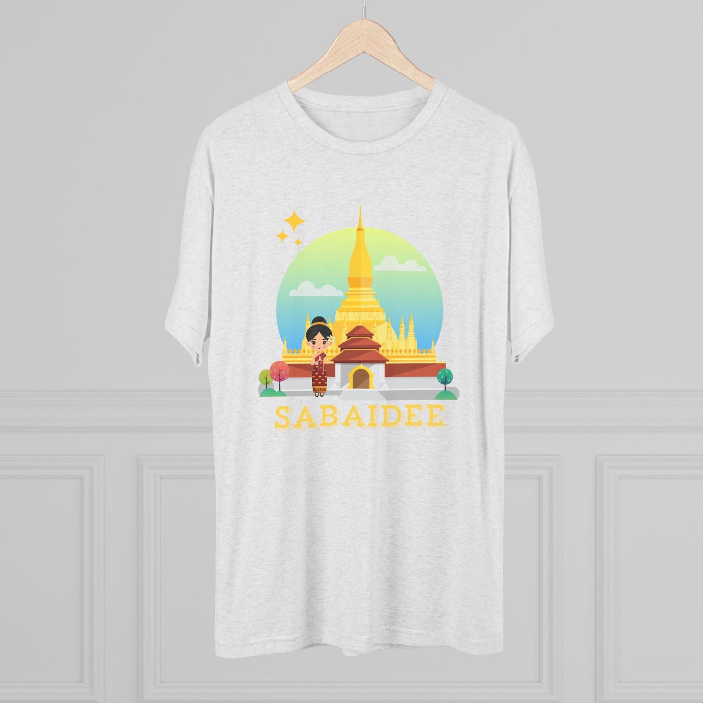 Unisex Tri-Blend Crew Tee "Sabaidee"