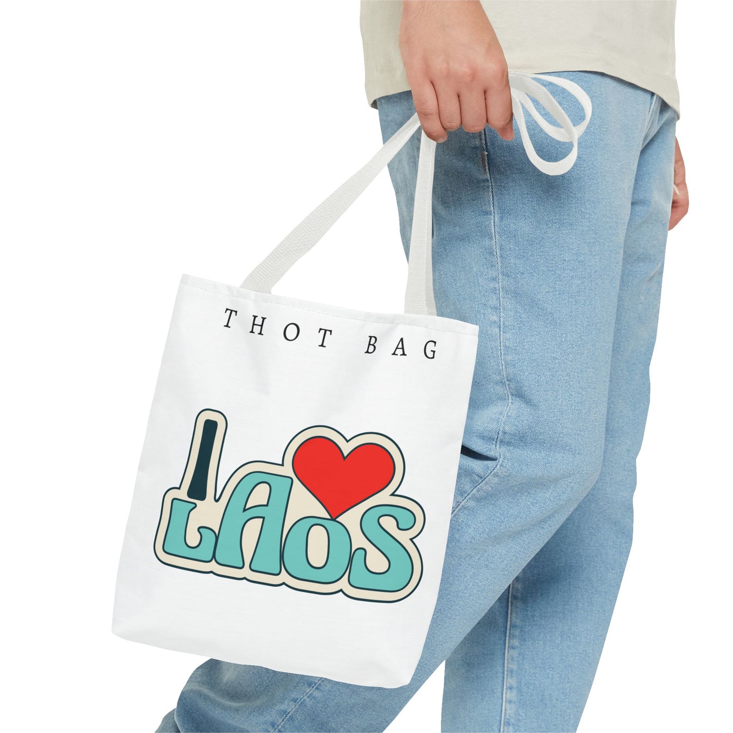 Tote Bag (AOP) "I Love Laos"