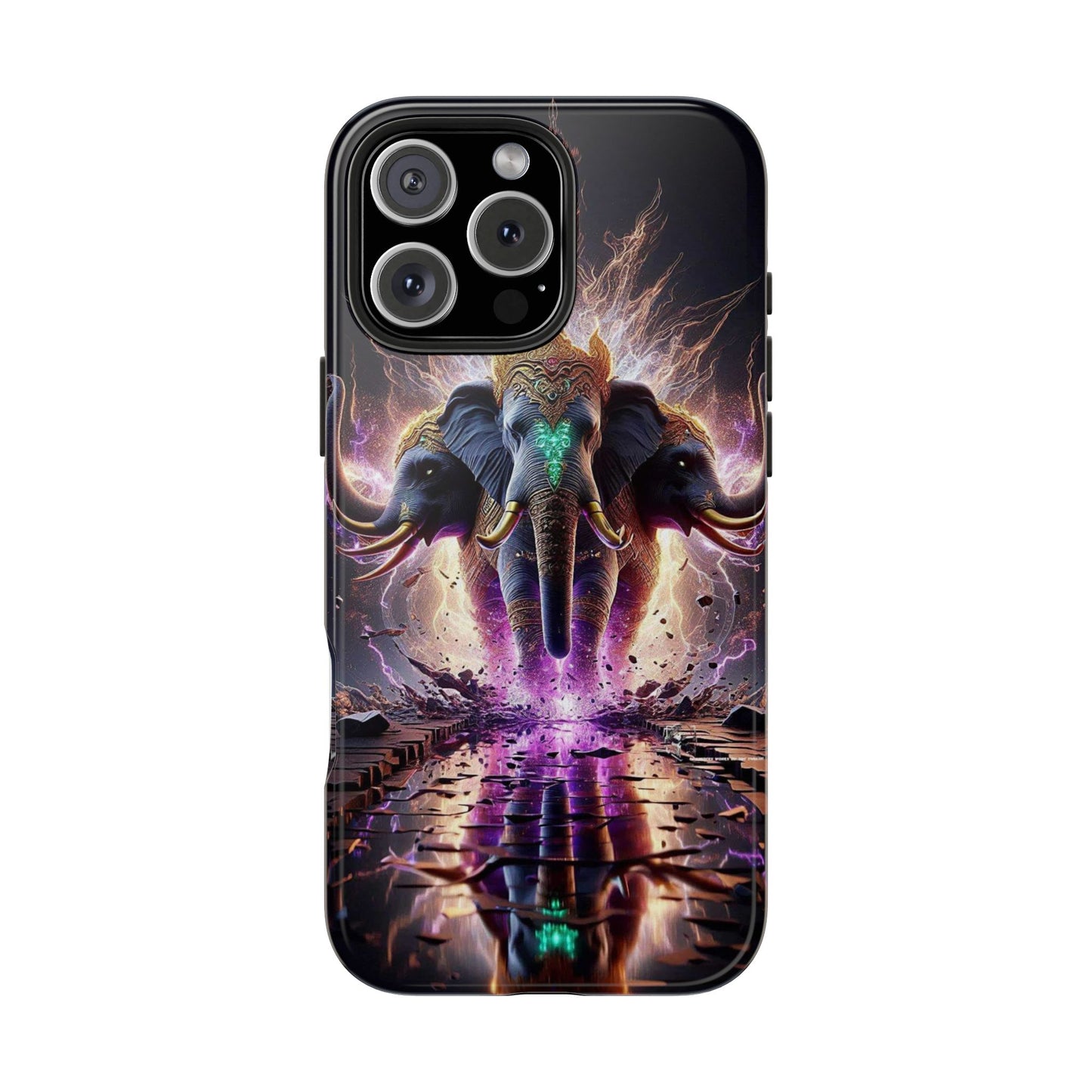 3 Headed Elephant Tough Phone Cases