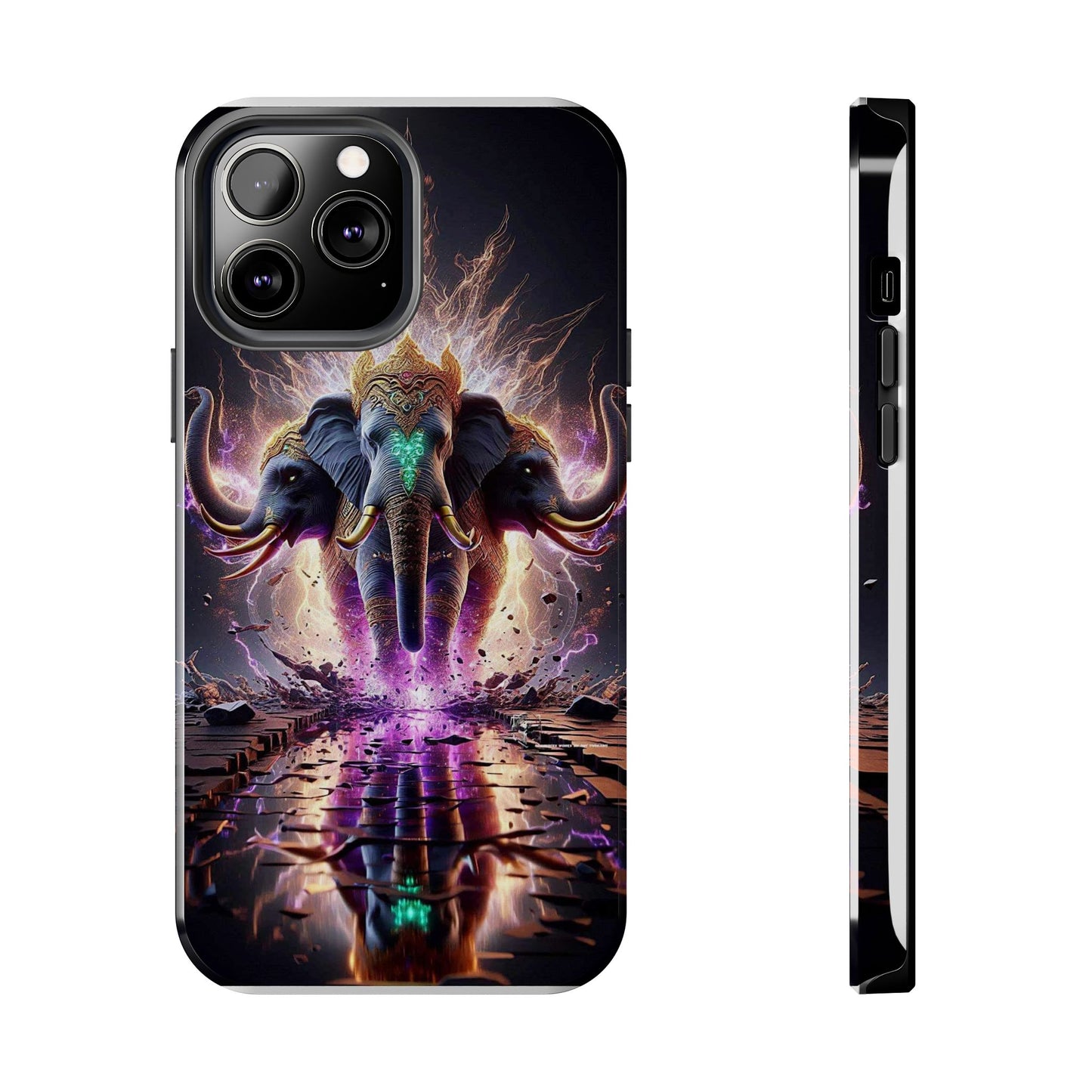 3 Headed Elephant Tough Phone Cases