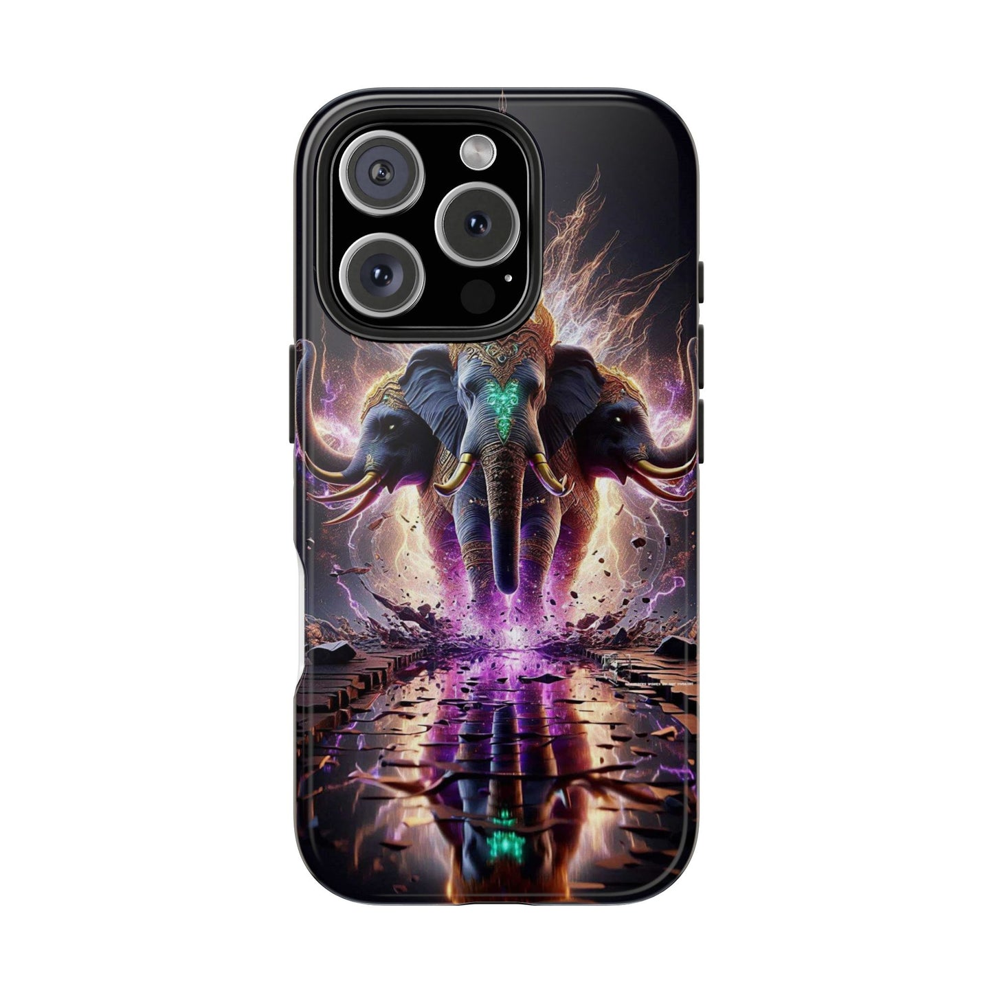 3 Headed Elephant Tough Phone Cases