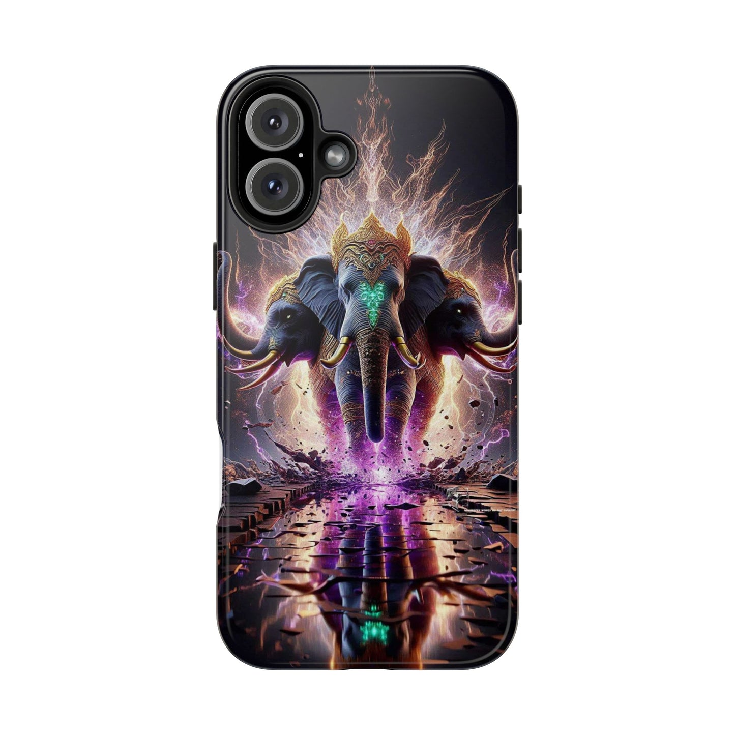 3 Headed Elephant Tough Phone Cases