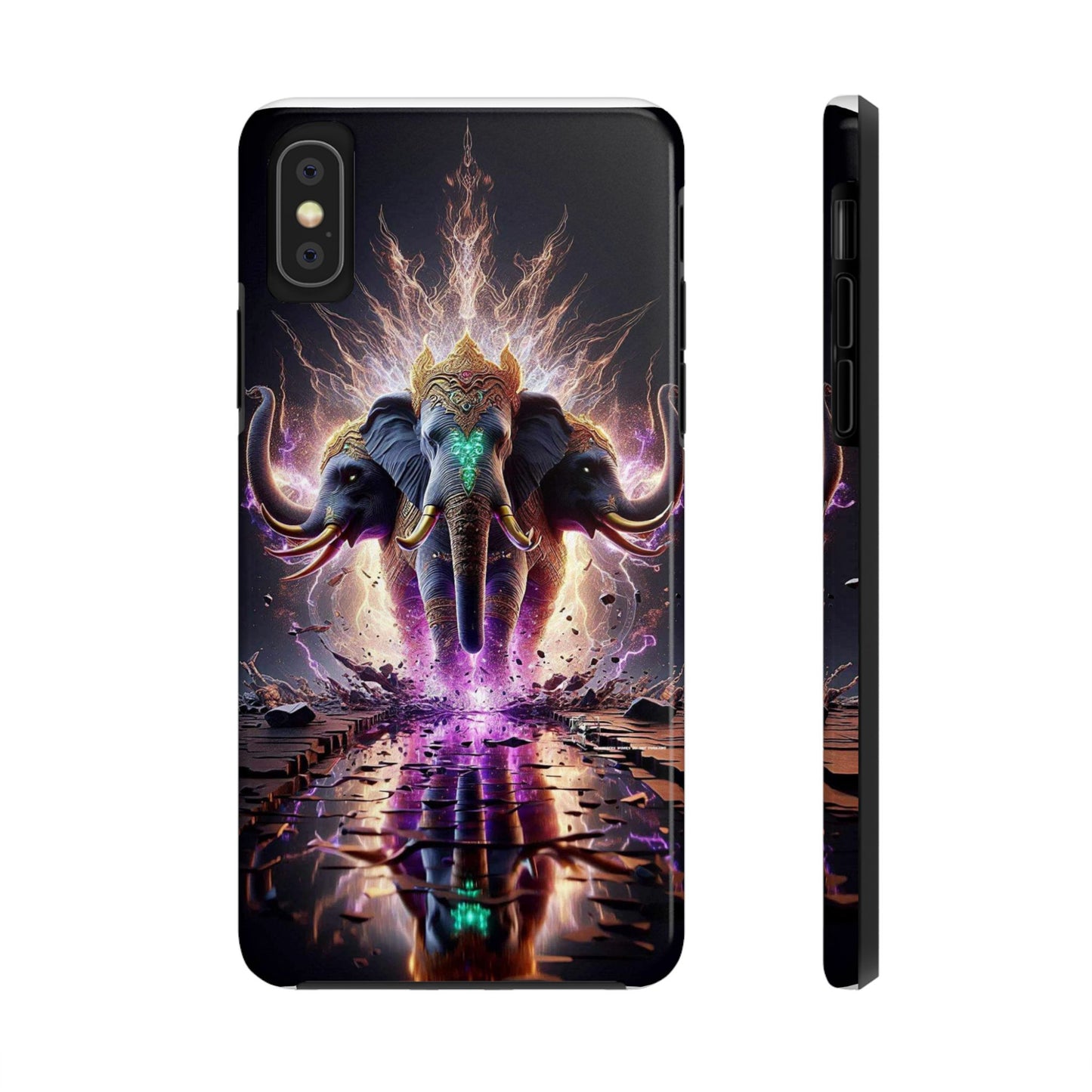 3 Headed Elephant Tough Phone Cases