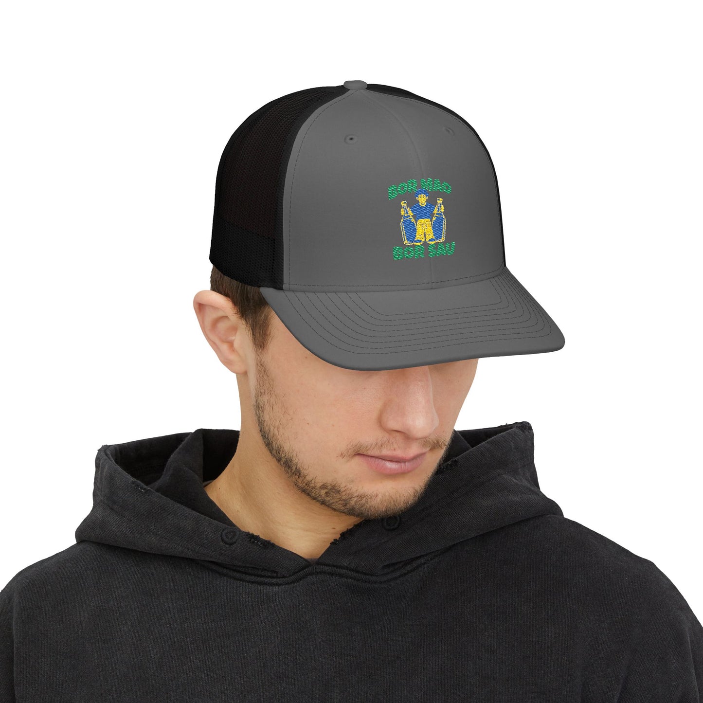 Embroidered Lao Drinking Meme Trucker Cap, Snapback Hat, Dad Hat, Funny Cap, Lao Pride, Gift for Him