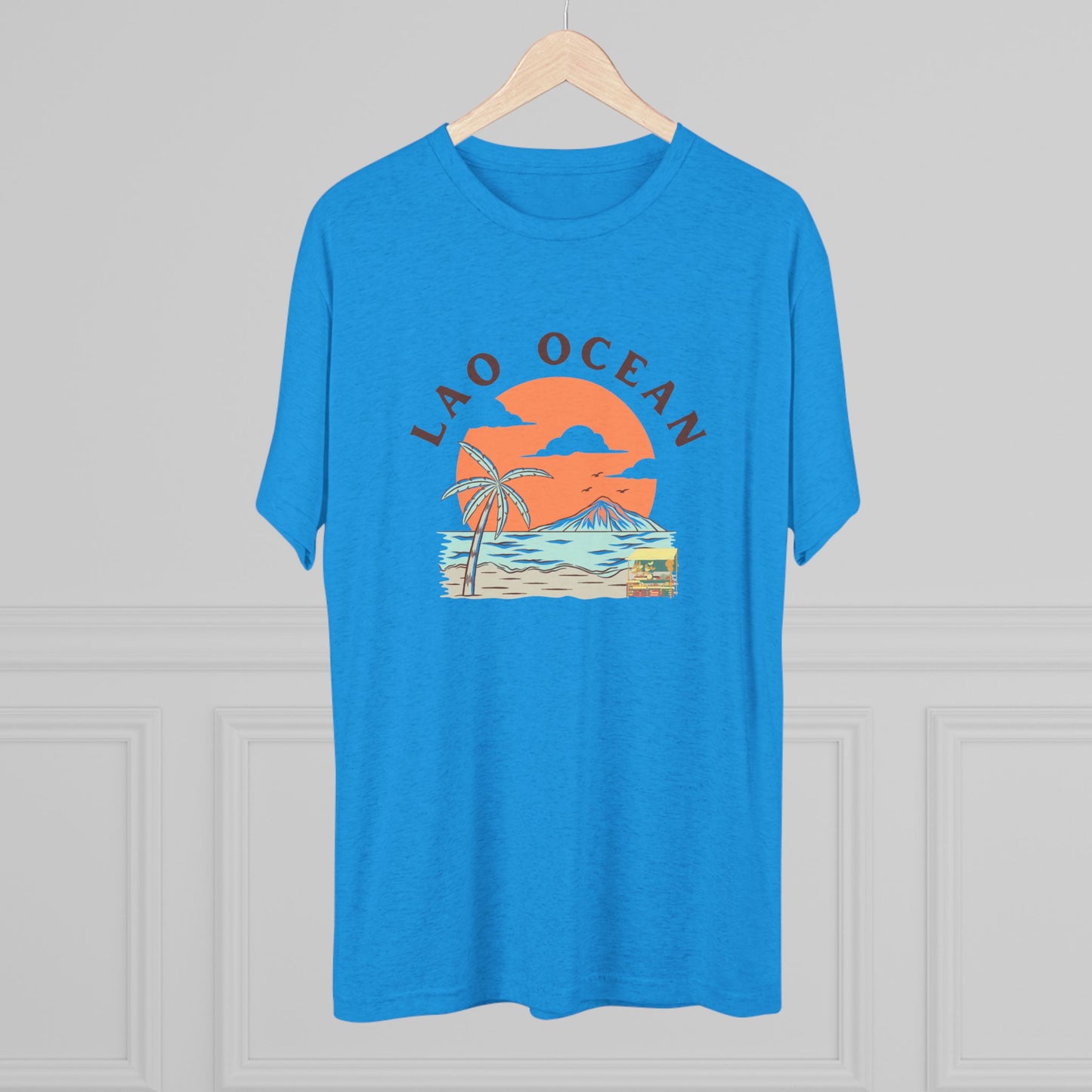 Unisex Tri-Blend Crew Tee "Lao Ocean"