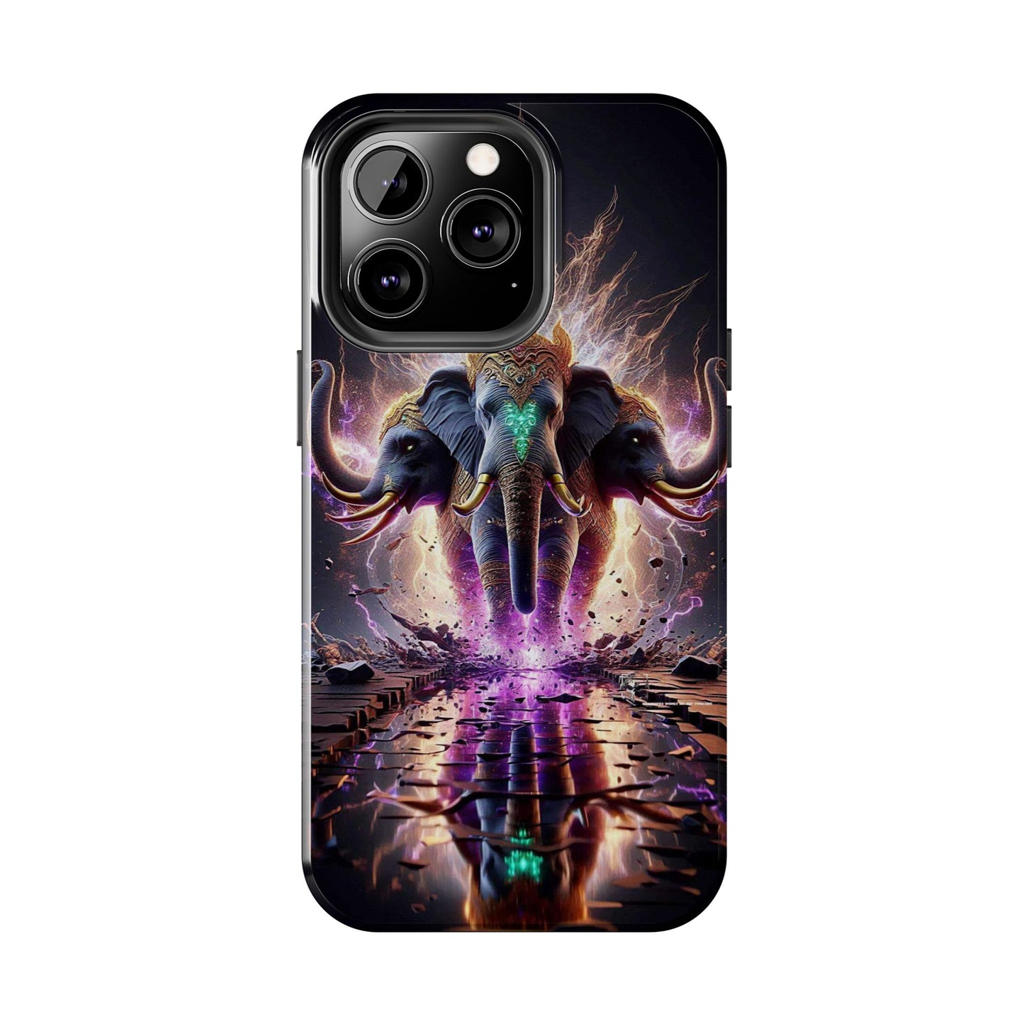 3 Headed Elephant Tough Phone Cases