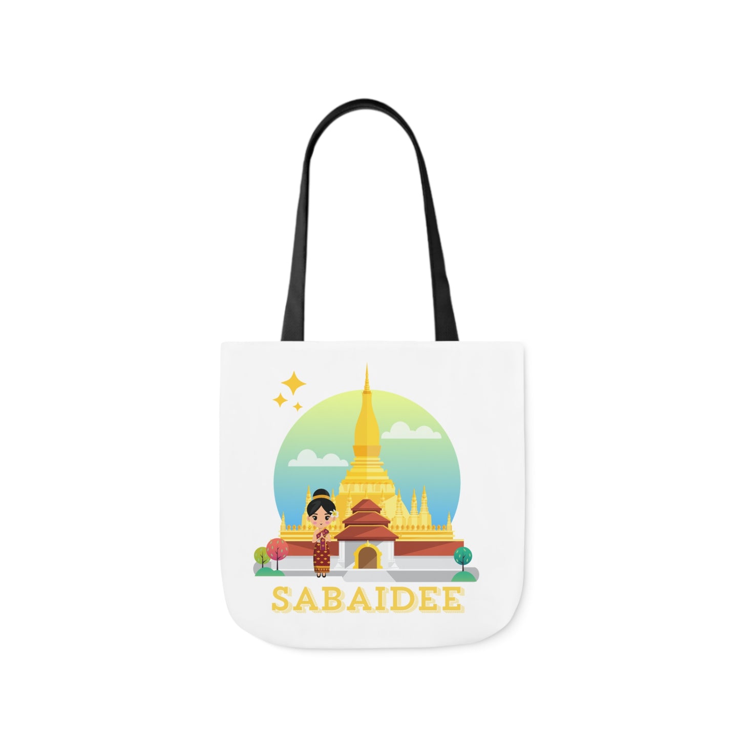 Canvas Tote Bag, 5-Color Straps "Sabaidee"