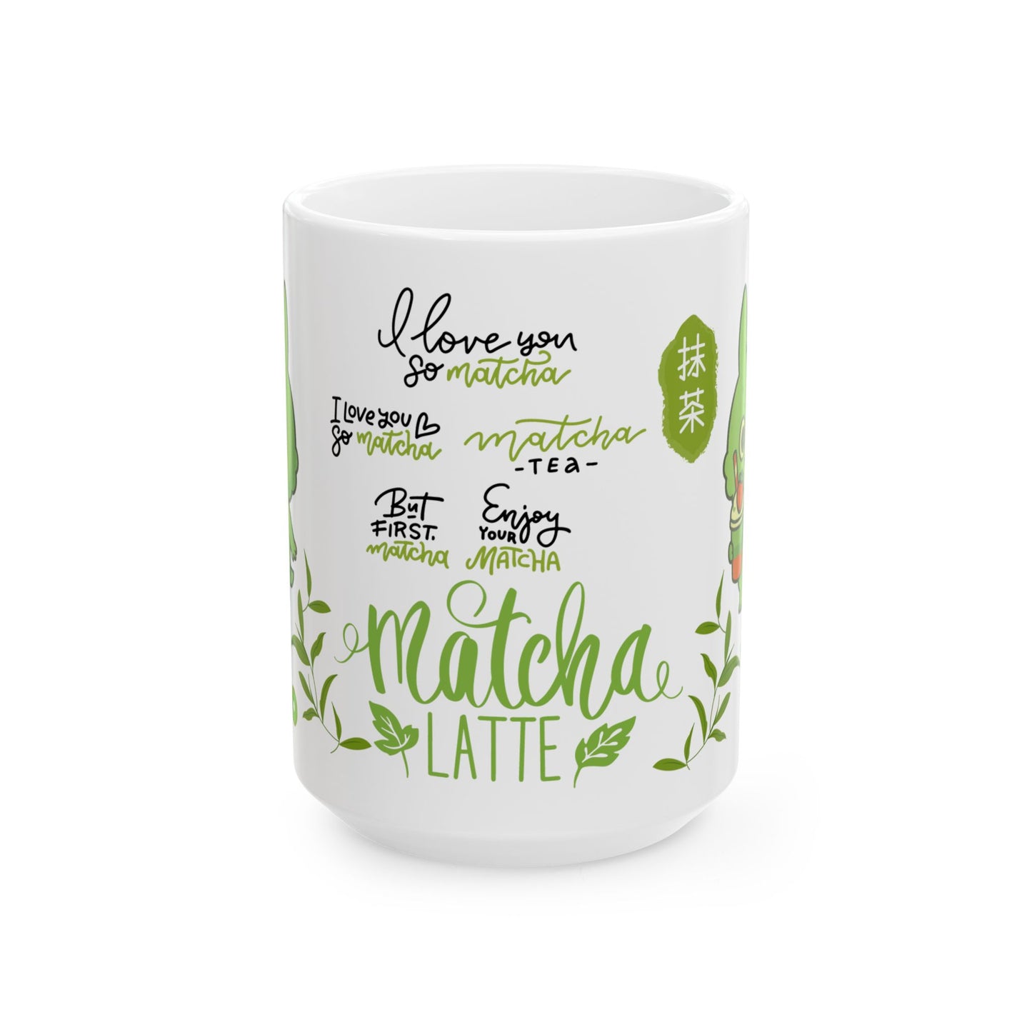 Matcha Lover's Ceramic Mug | Cute Tea Mug, Gift for Tea Lovers, Matcha Latte Cup, Green Tea Enthusiast, Kitchen Decor