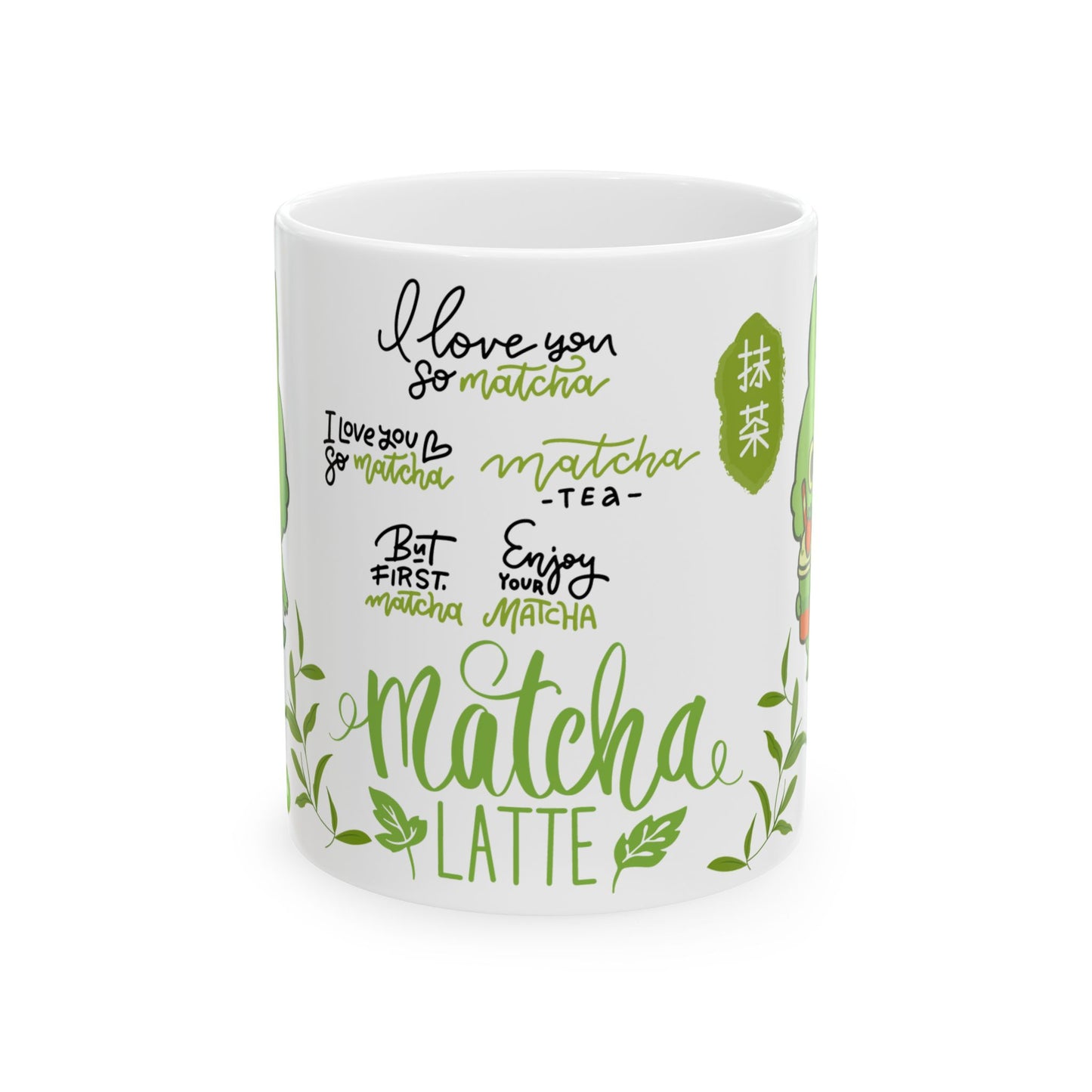 Matcha Lover's Ceramic Mug | Cute Tea Mug, Gift for Tea Lovers, Matcha Latte Cup, Green Tea Enthusiast, Kitchen Decor