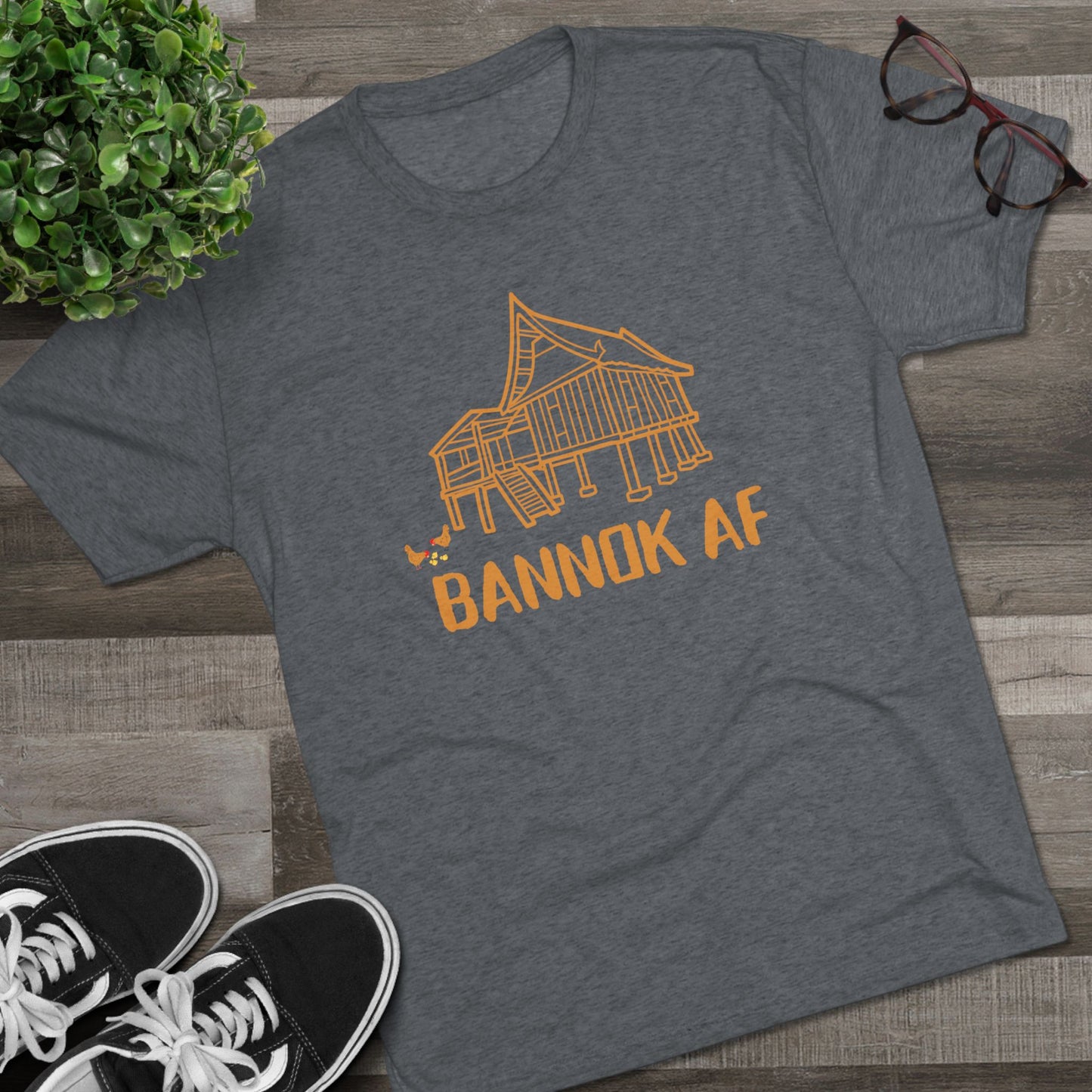 Unisex Tri-Blend Crew Tee "Bannok AF"