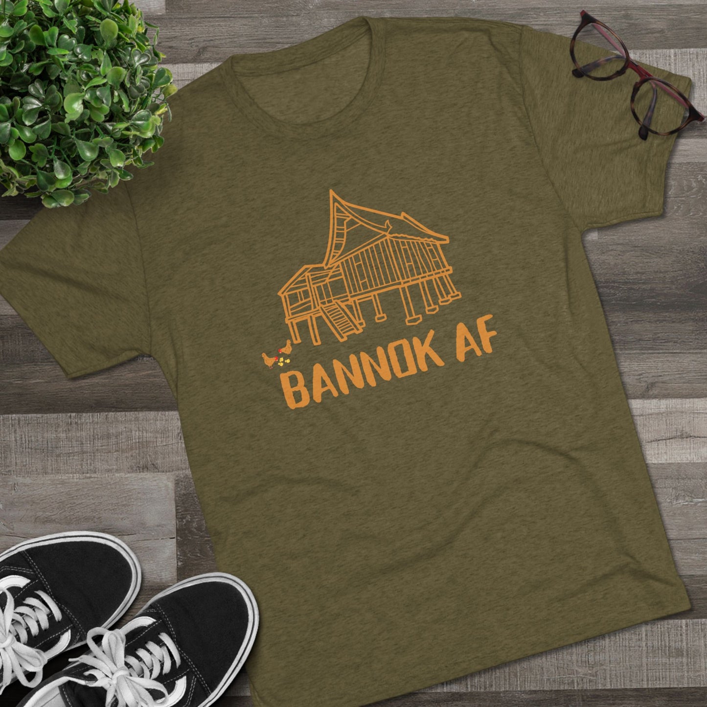 Unisex Tri-Blend Crew Tee "Bannok AF"