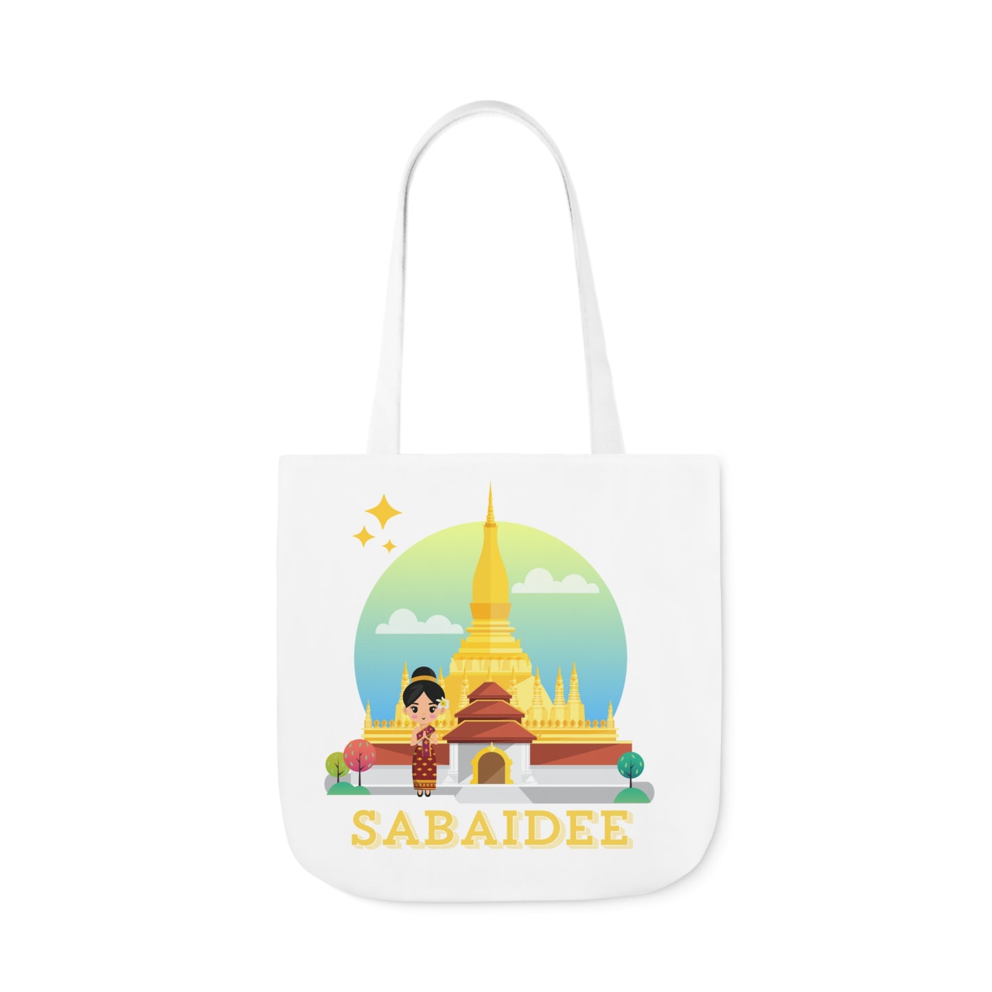 Canvas Tote Bag, 5-Color Straps "Sabaidee"