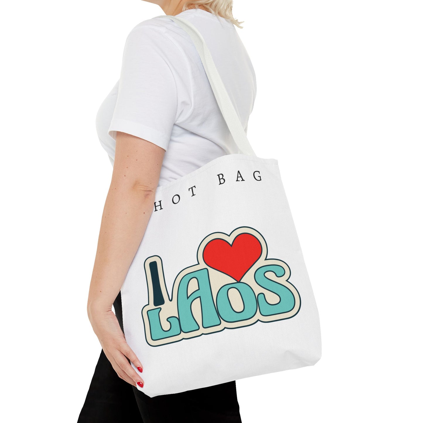 Tote Bag (AOP) "I Love Laos"