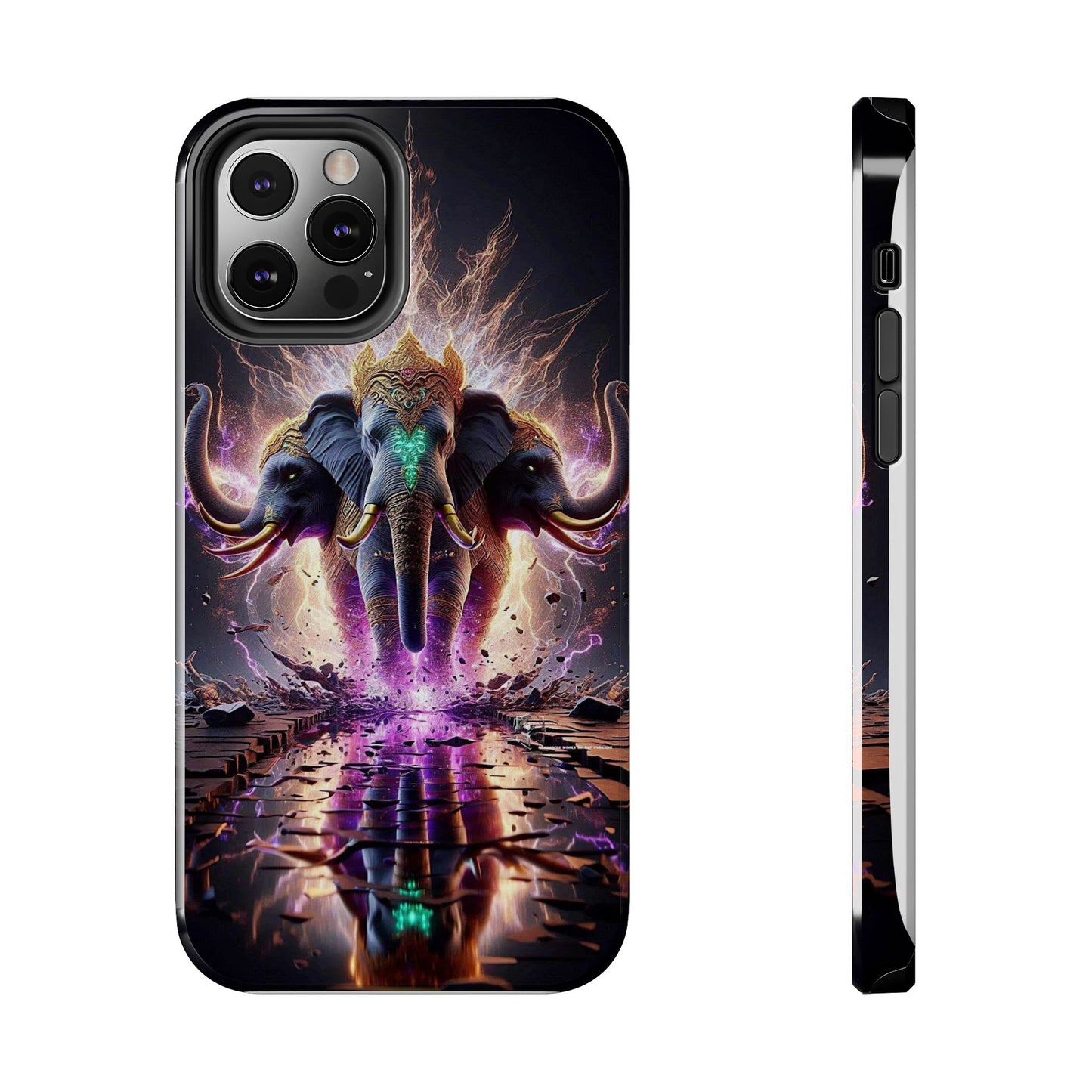 3 Headed Elephant Tough Phone Cases