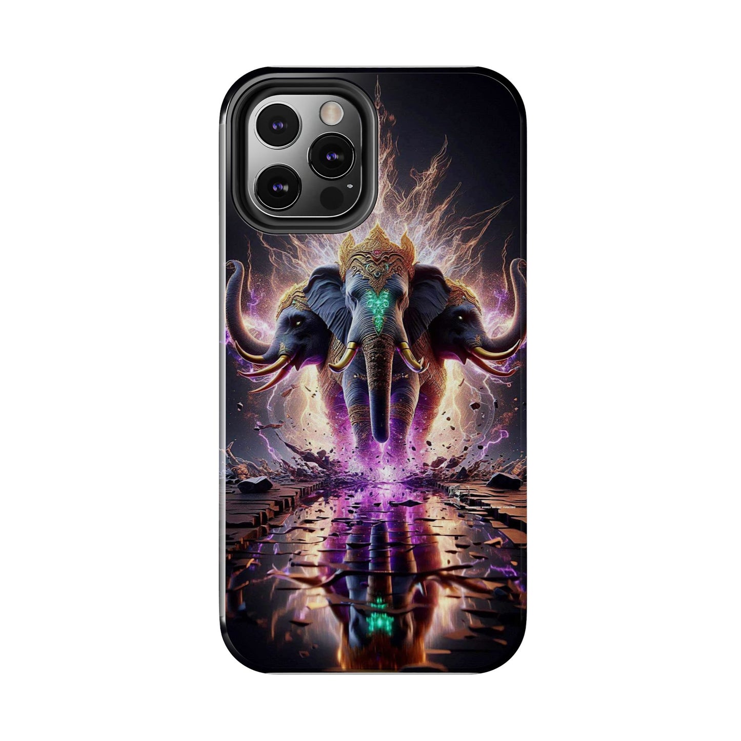 3 Headed Elephant Tough Phone Cases