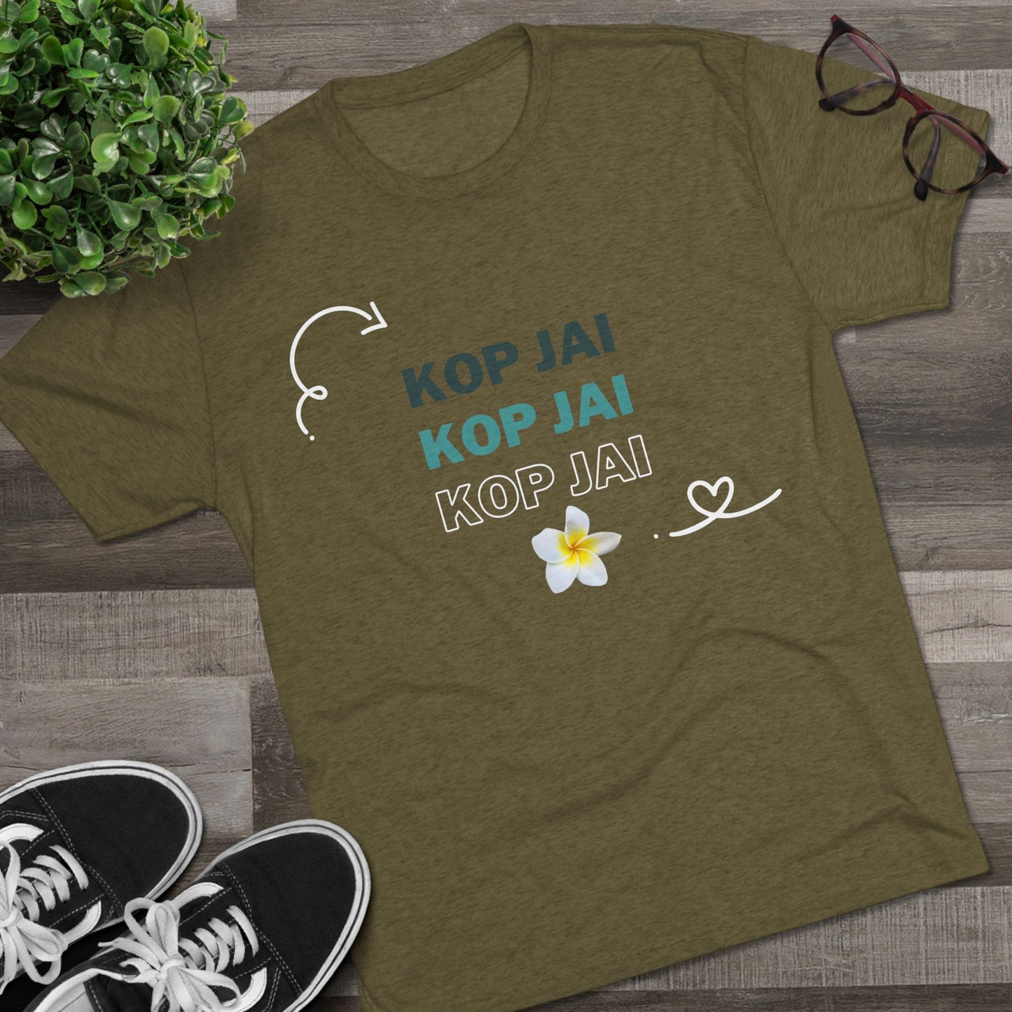 Unisex Tri-Blend Crew Tee "Kop Jai"