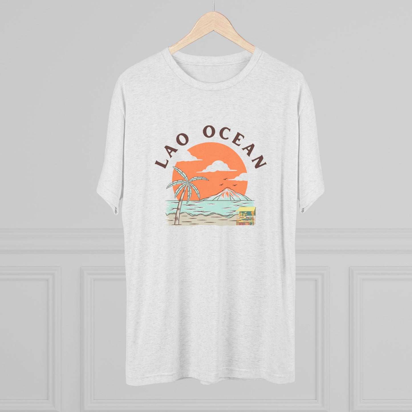 Unisex Tri-Blend Crew Tee "Lao Ocean"