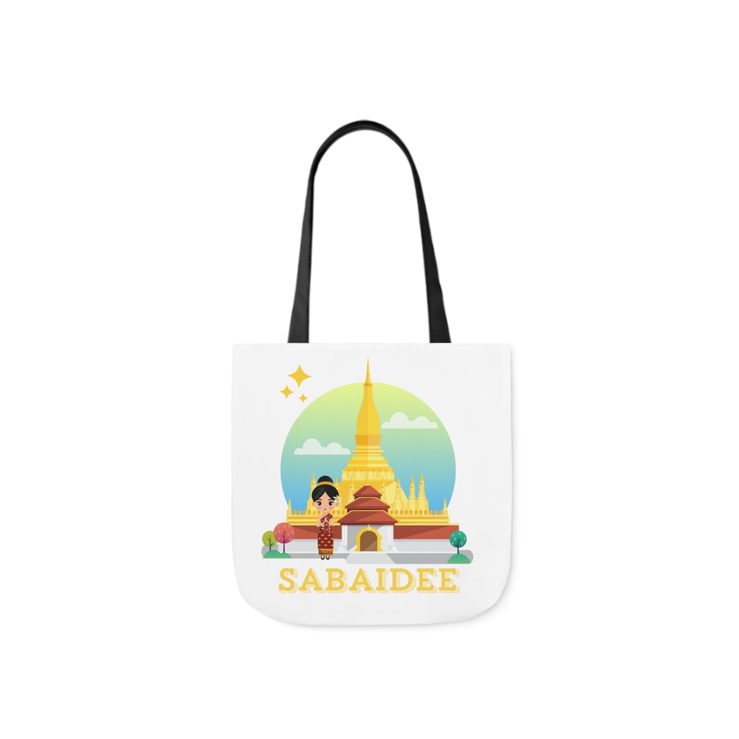 Canvas Tote Bag, 5-Color Straps "Sabaidee"