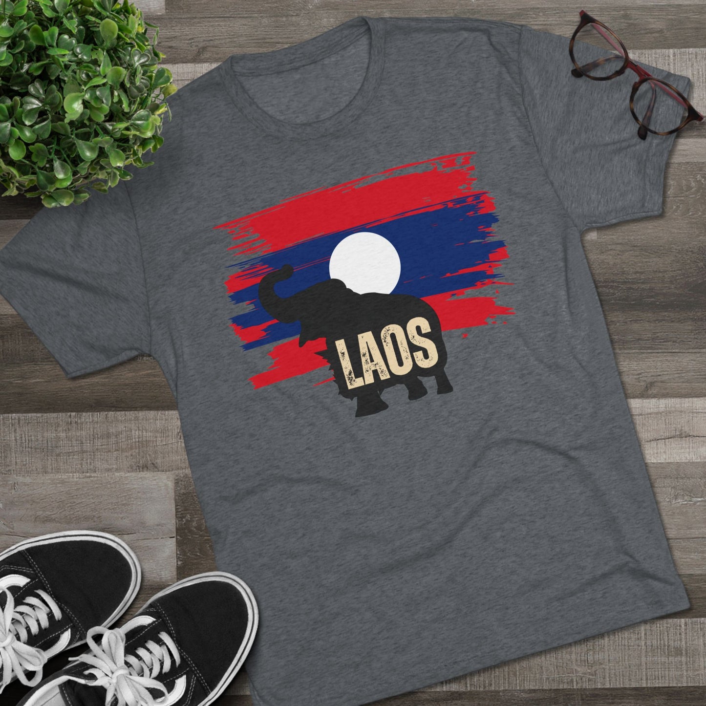 Unisex Tri-Blend Crew Tee "Laos"