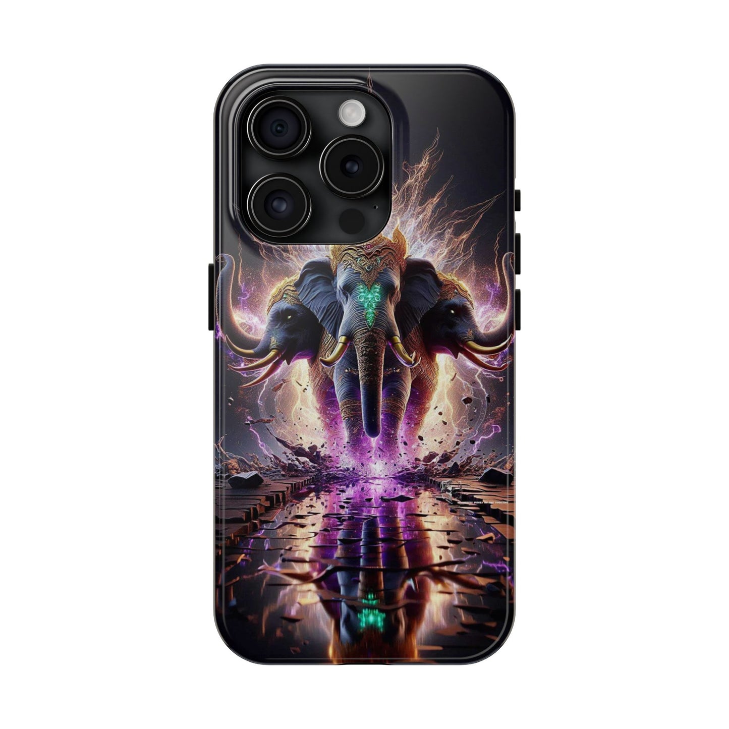 3 Headed Elephant Tough Phone Cases