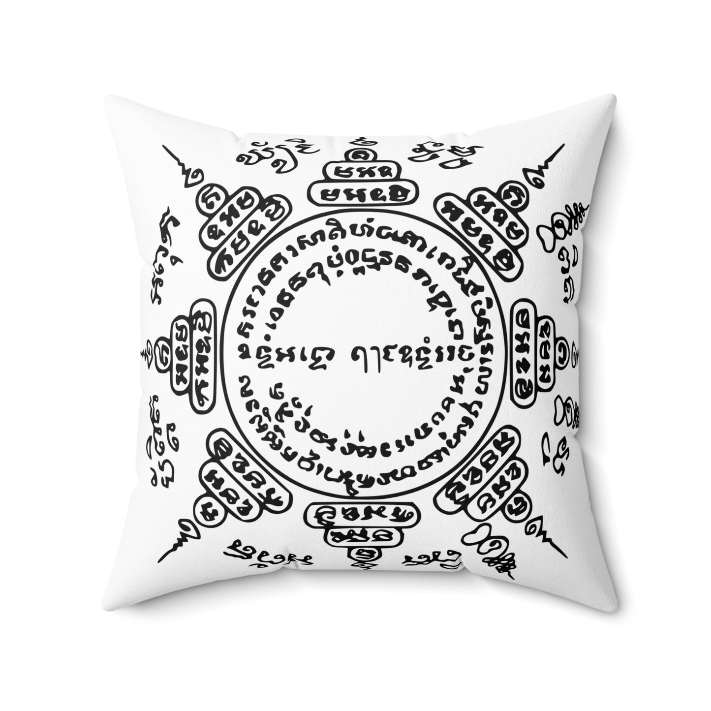 Thai Design Spun Polyester Square Pillow