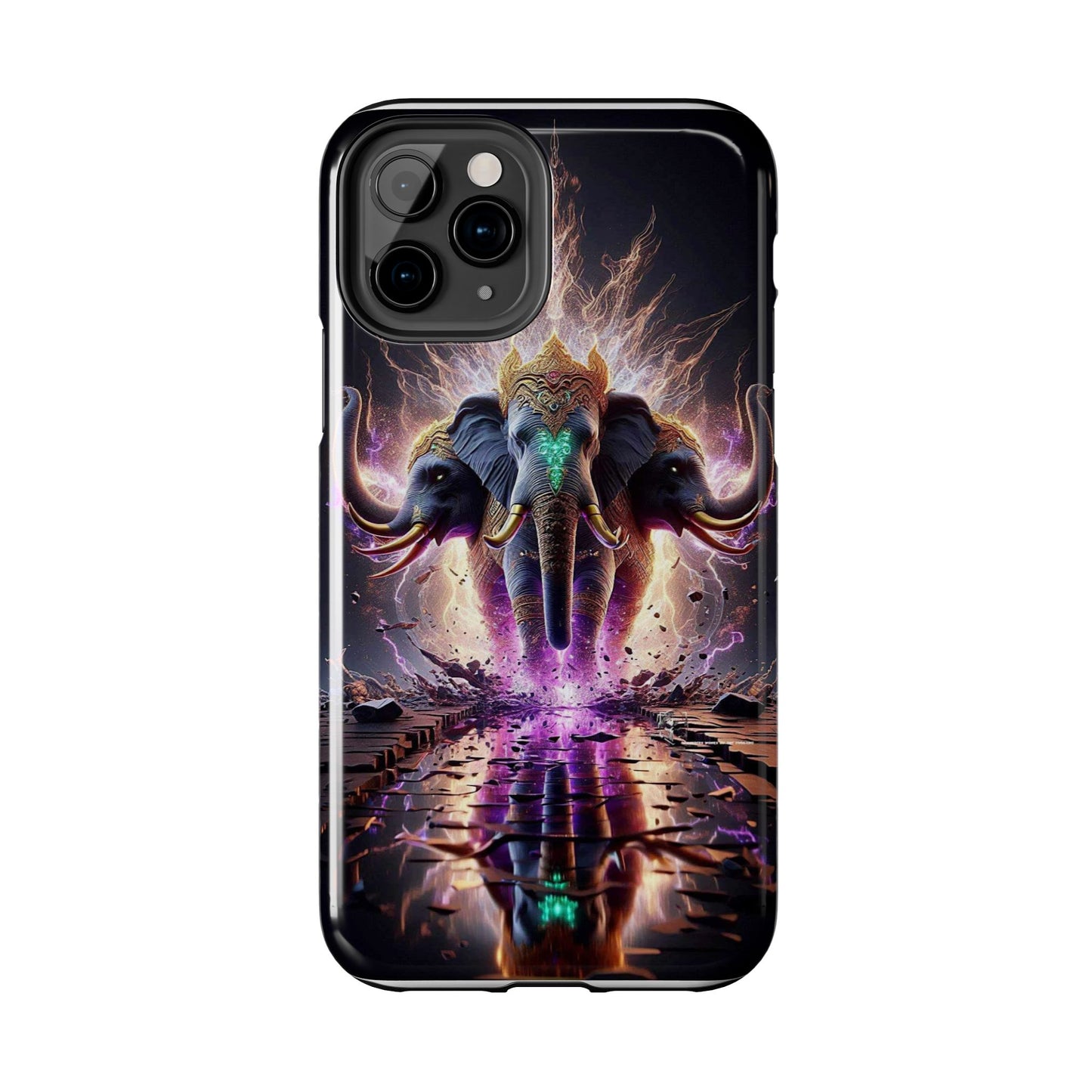 3 Headed Elephant Tough Phone Cases