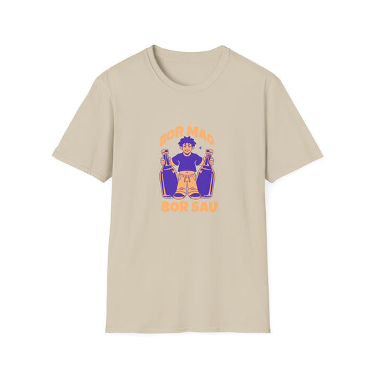 Lao Drinking Meme Unisex Softstyle T-Shirt - Funny Tee, Drinking Shirt, Humor Top, Gift for Lao People, Sarcastic Graphic Tee