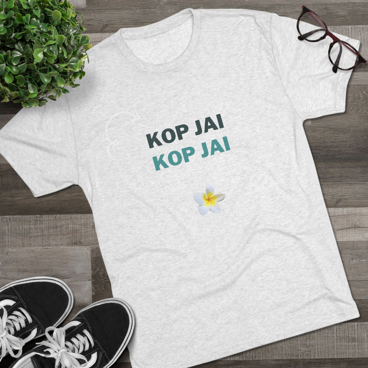 Unisex Tri-Blend Crew Tee "Kop Jai"