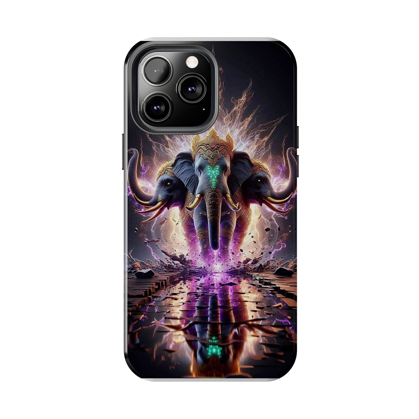 3 Headed Elephant Tough Phone Cases