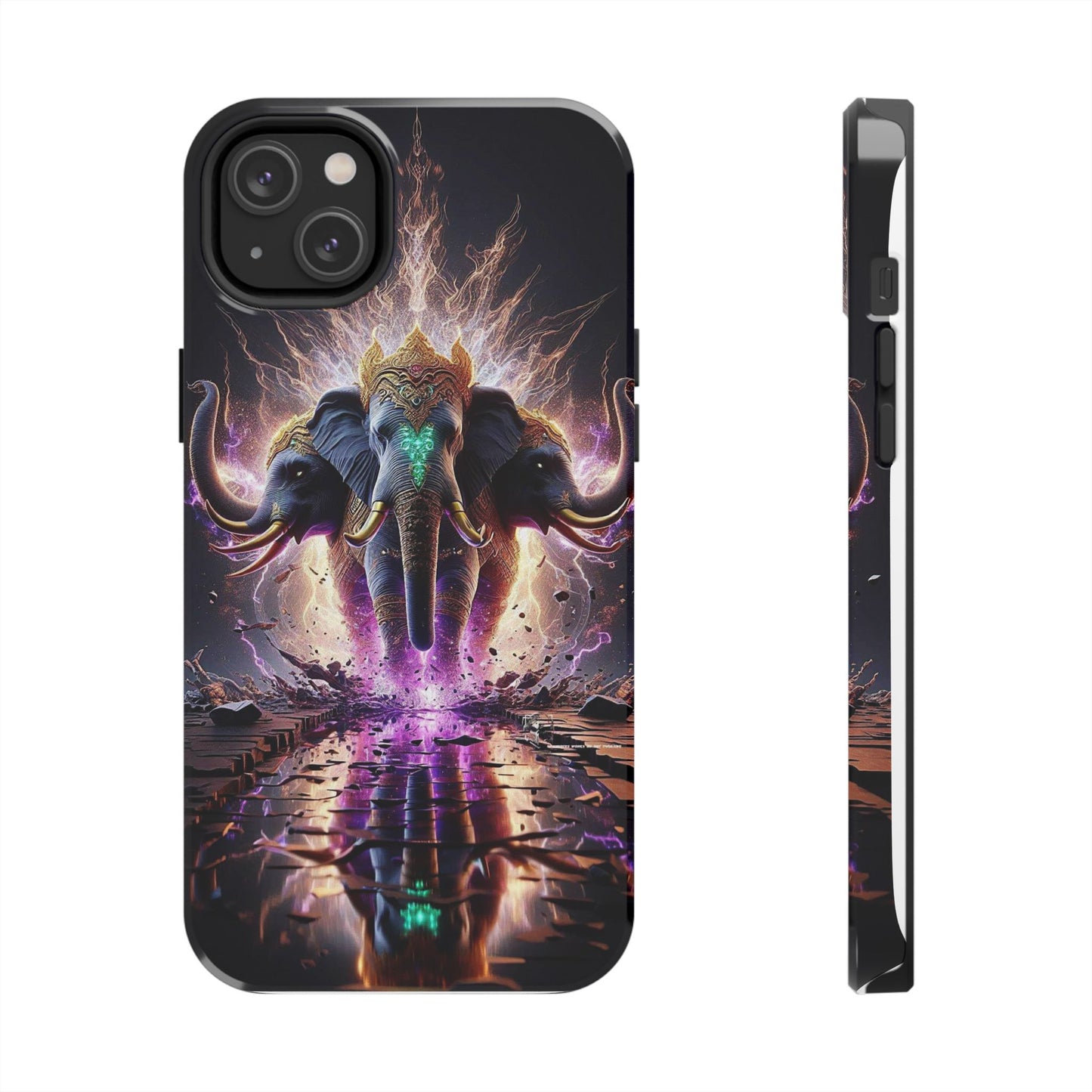 3 Headed Elephant Tough Phone Cases