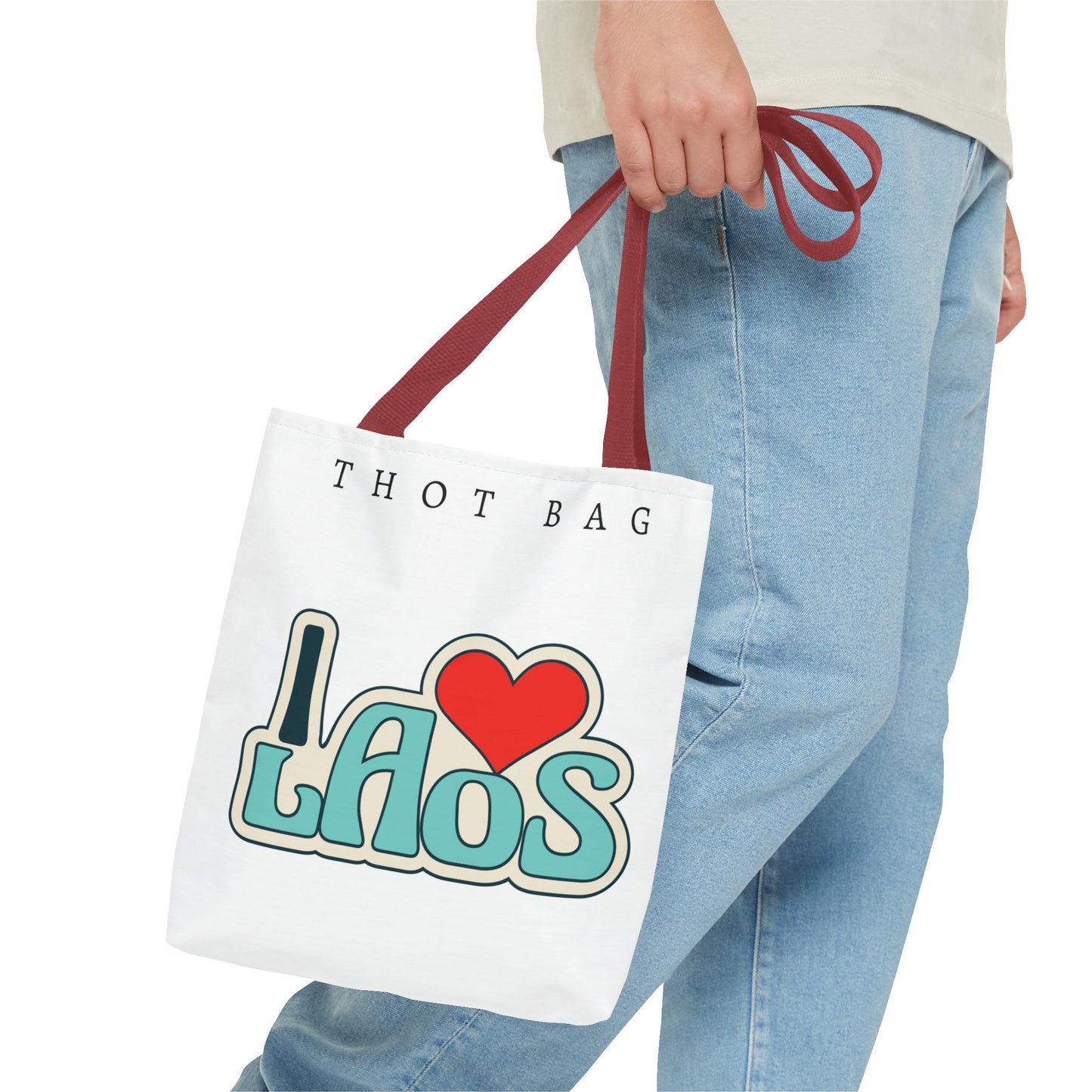 Tote Bag (AOP) "I Love Laos"