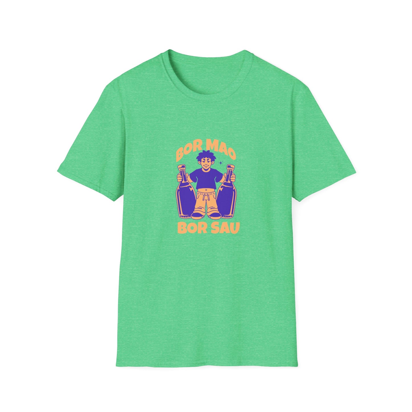 Lao Drinking Meme Unisex Softstyle T-Shirt - Funny Tee, Drinking Shirt, Humor Top, Gift for Lao People, Sarcastic Graphic Tee