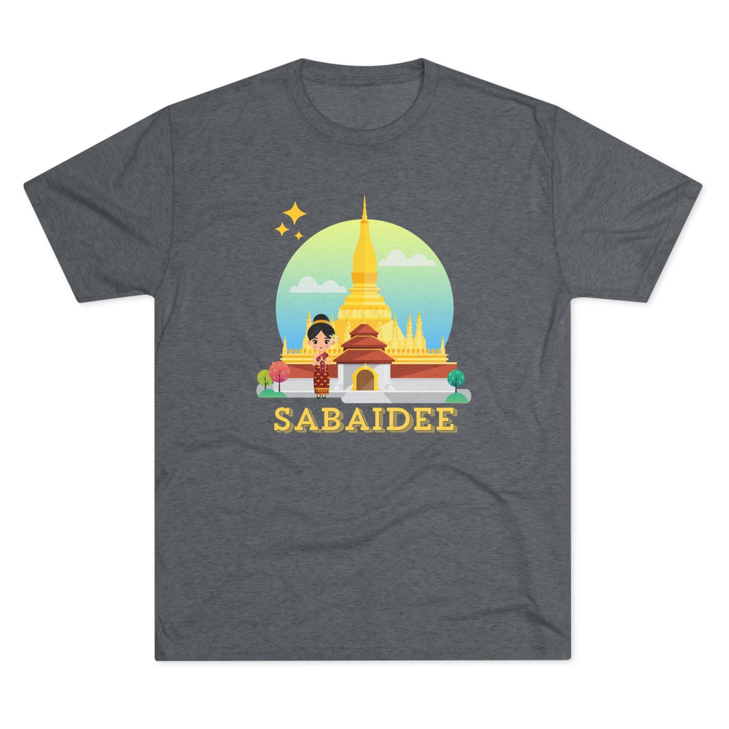 Unisex Tri-Blend Crew Tee "Sabaidee"