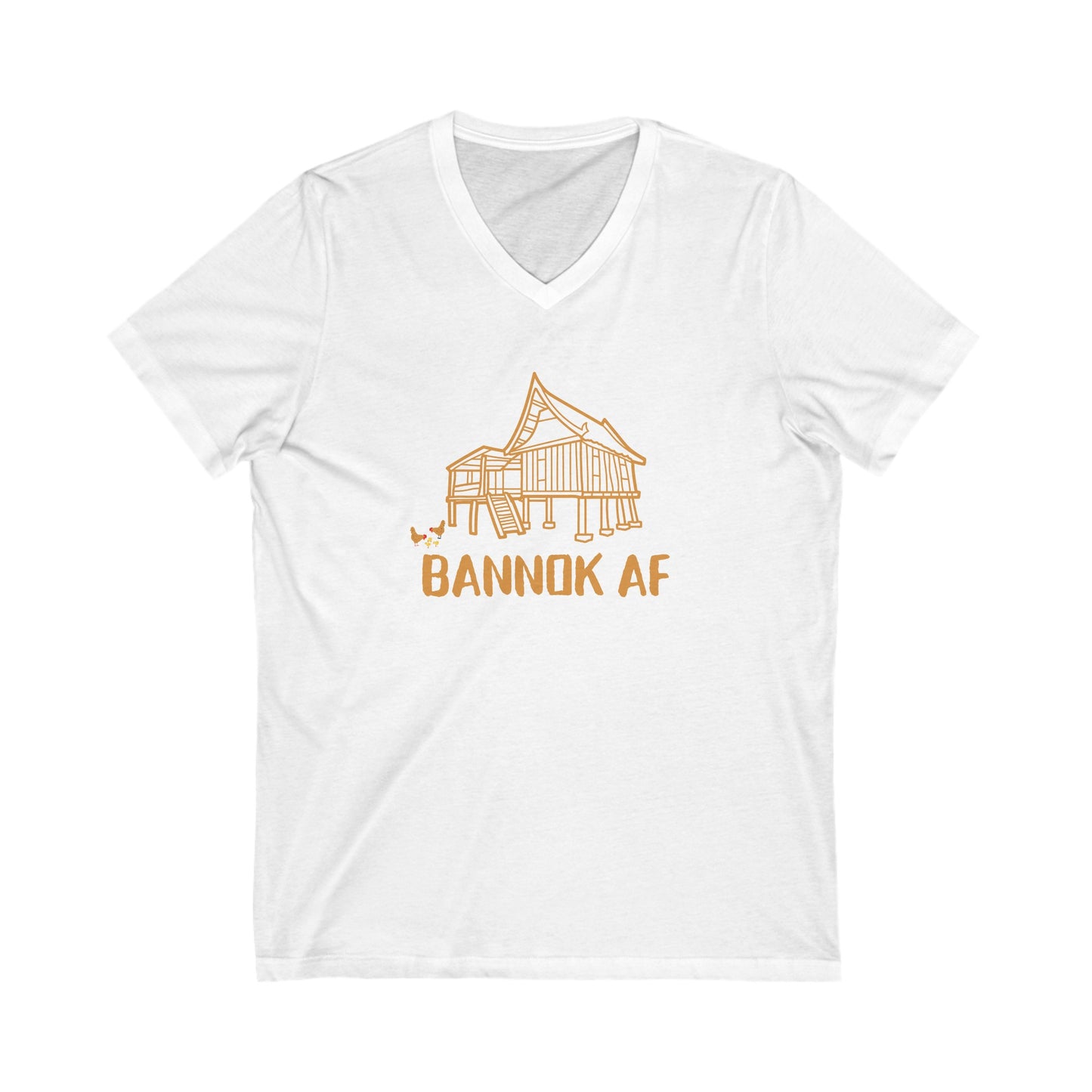 Unisex Jersey Short Sleeve V-Neck Tee "Bannok AF"