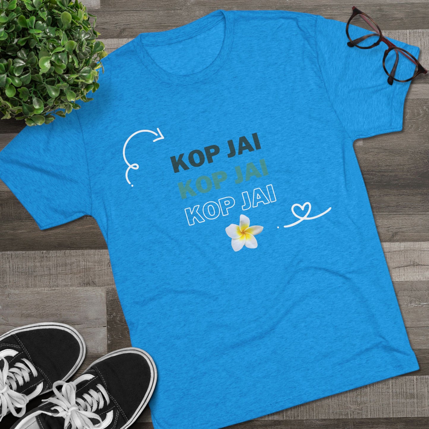 Unisex Tri-Blend Crew Tee "Kop Jai"