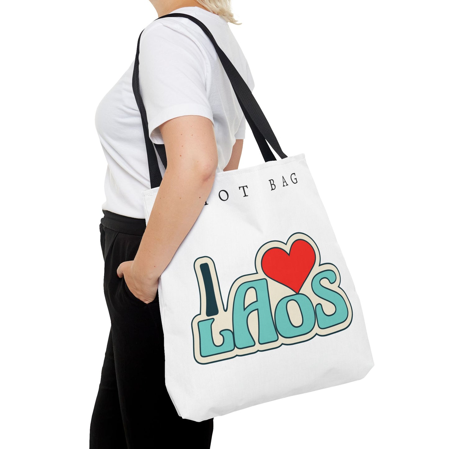 Tote Bag (AOP) "I Love Laos"