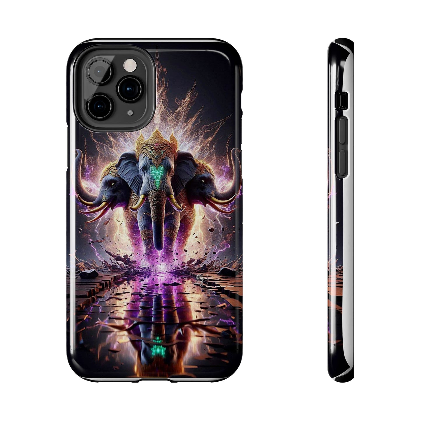 3 Headed Elephant Tough Phone Cases